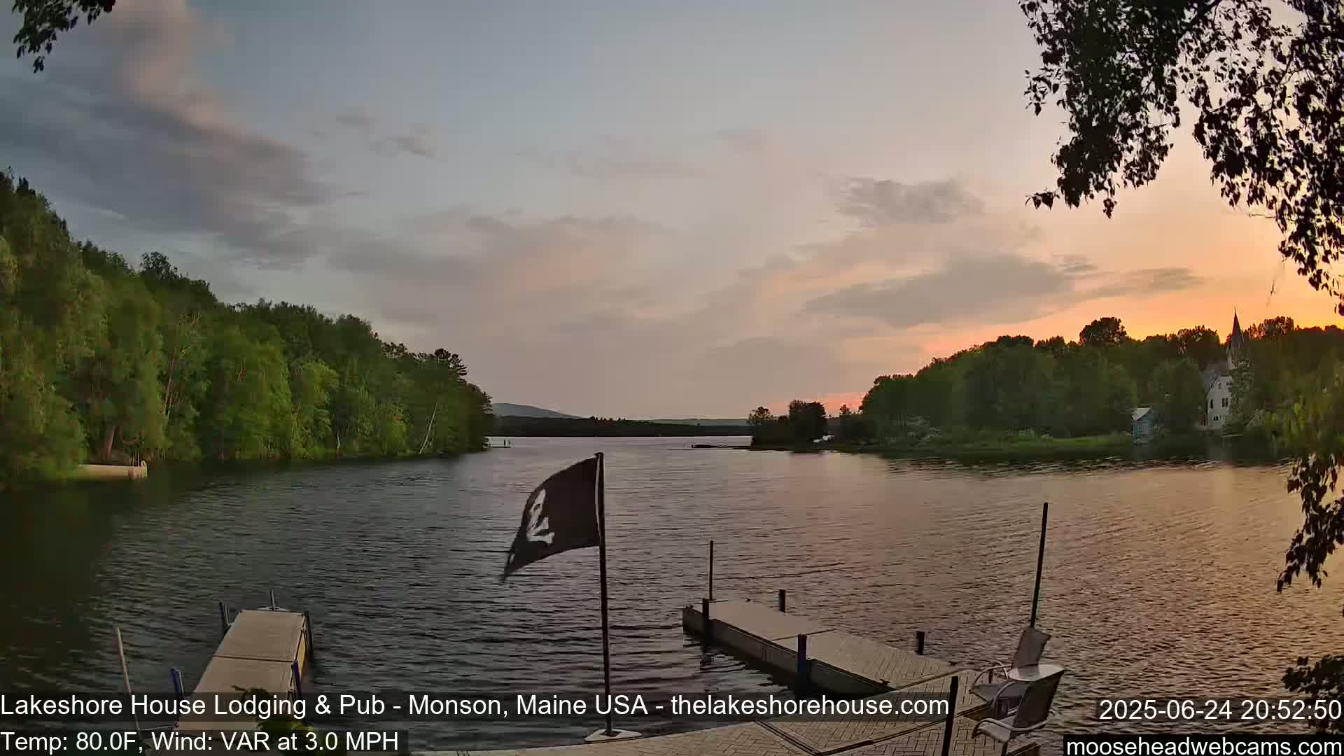 Lake Hebron Live Cam - Monson, Maine, USA