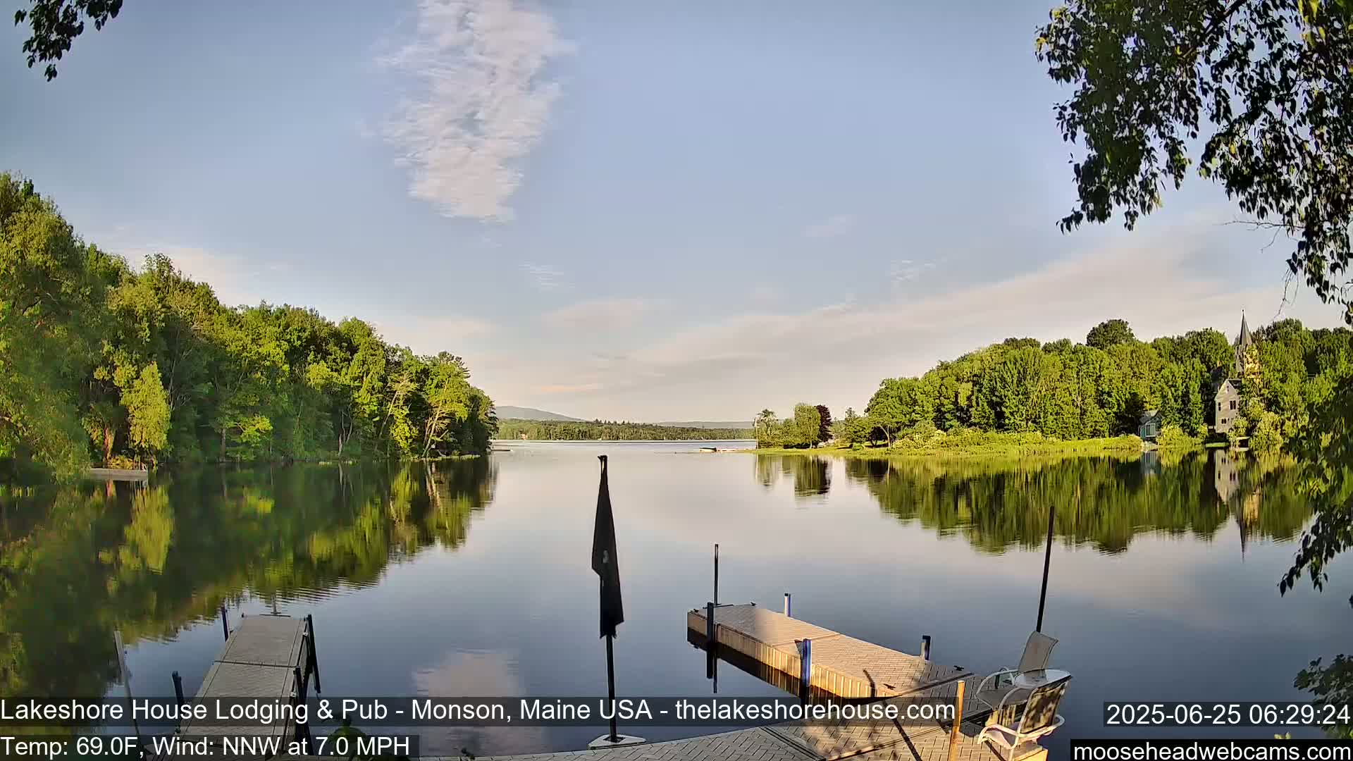 Lake Hebron Live Cam - Monson, Maine, USA