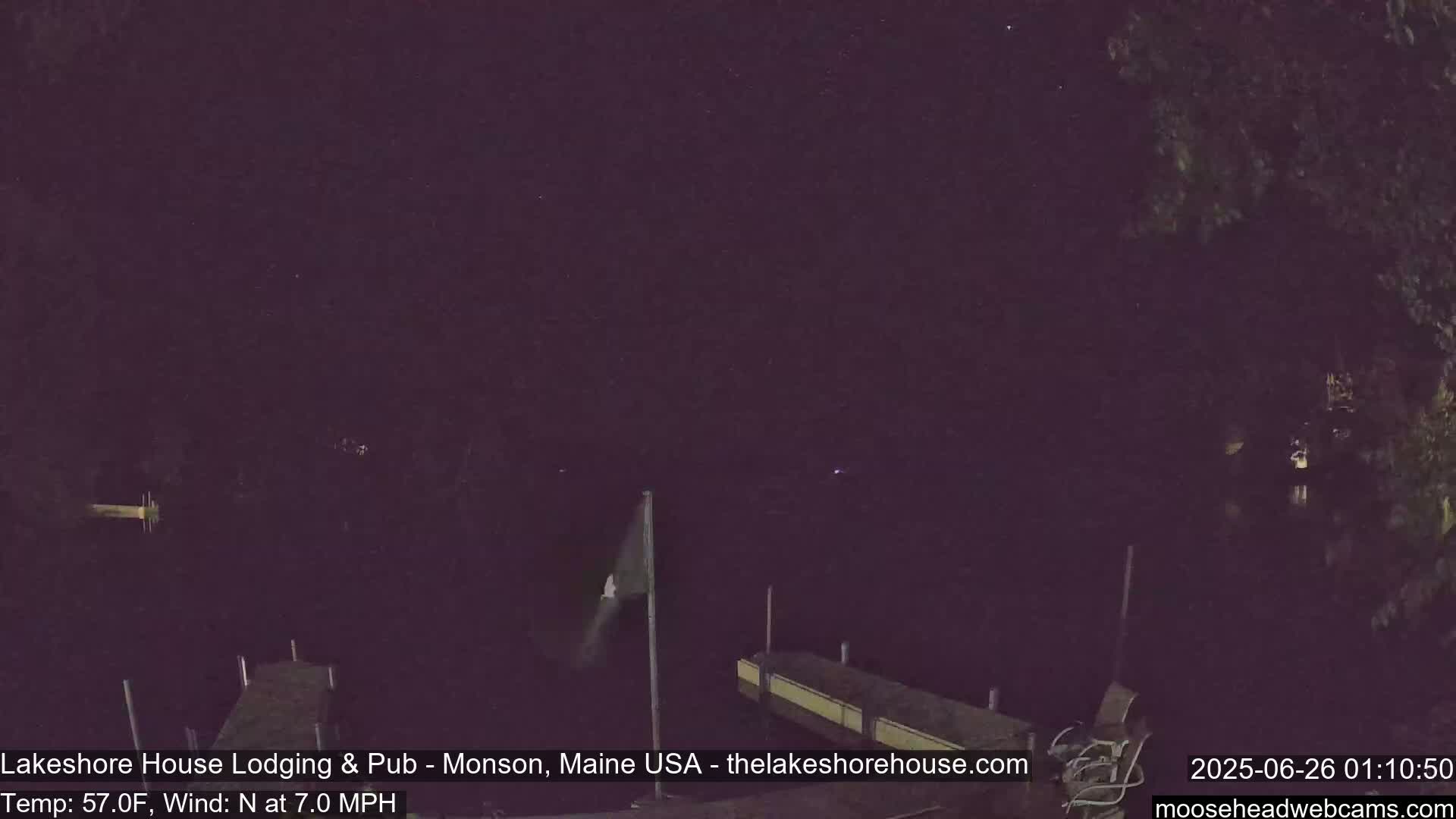Lake Hebron Live Cam - Monson, Maine, USA