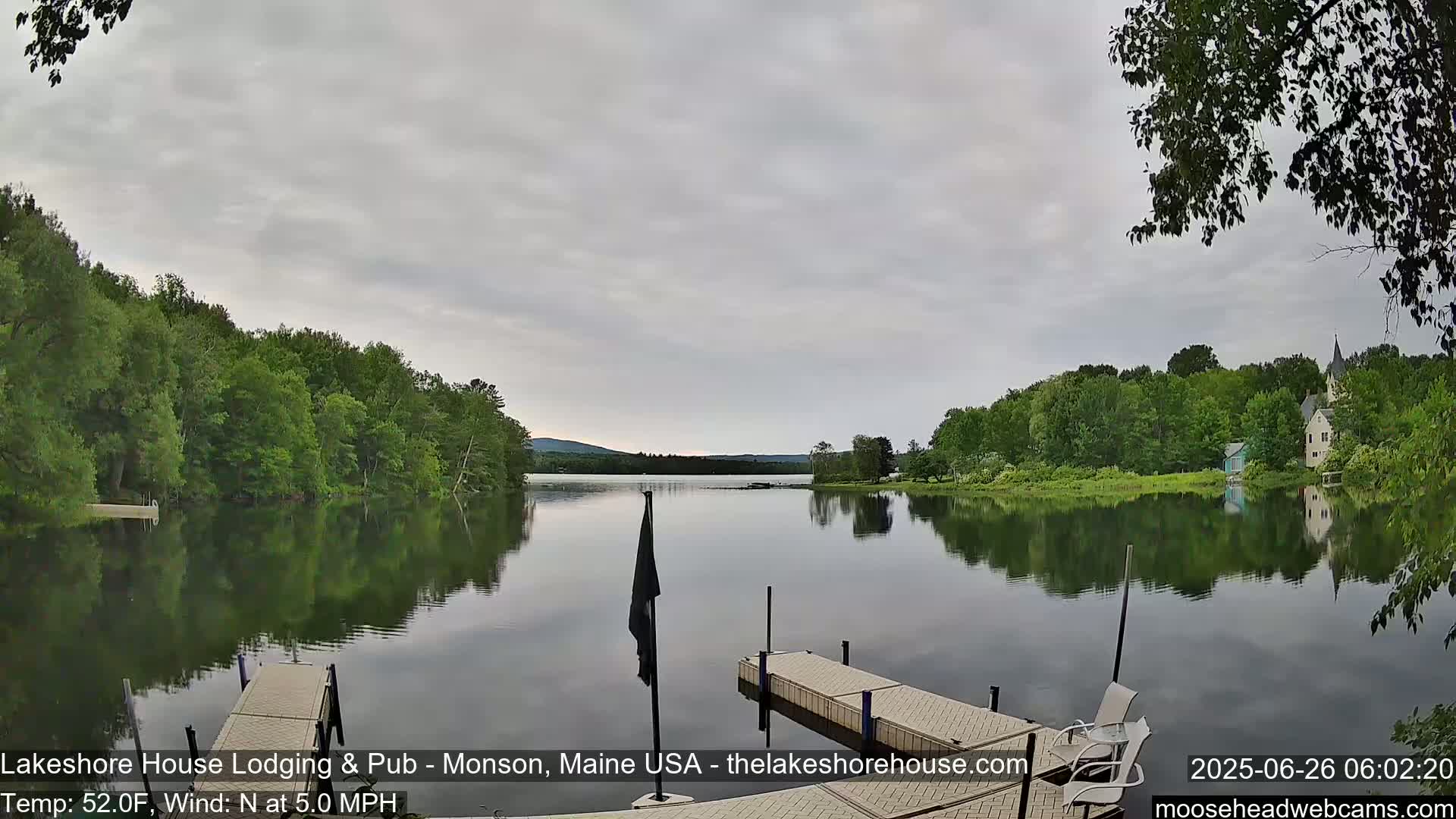 Lake Hebron Live Cam - Monson, Maine, USA