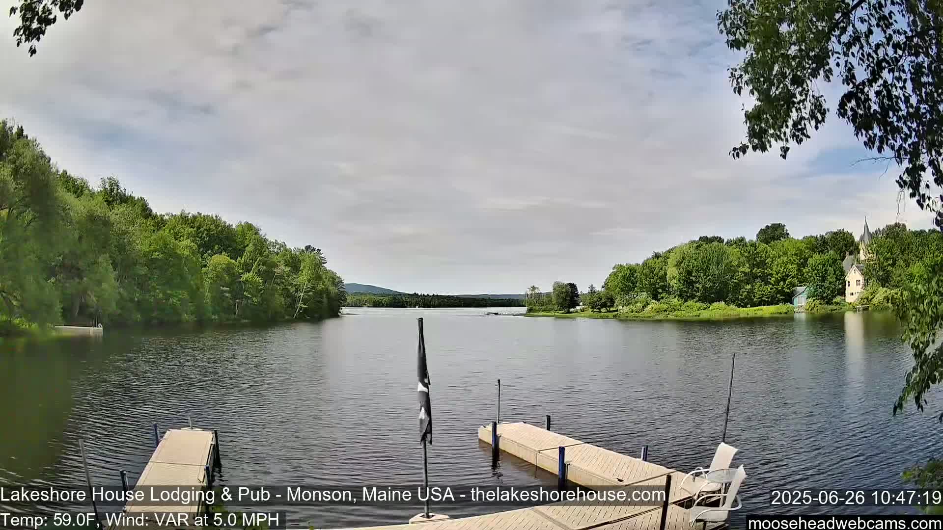 Lake Hebron Live Cam - Monson, Maine, USA