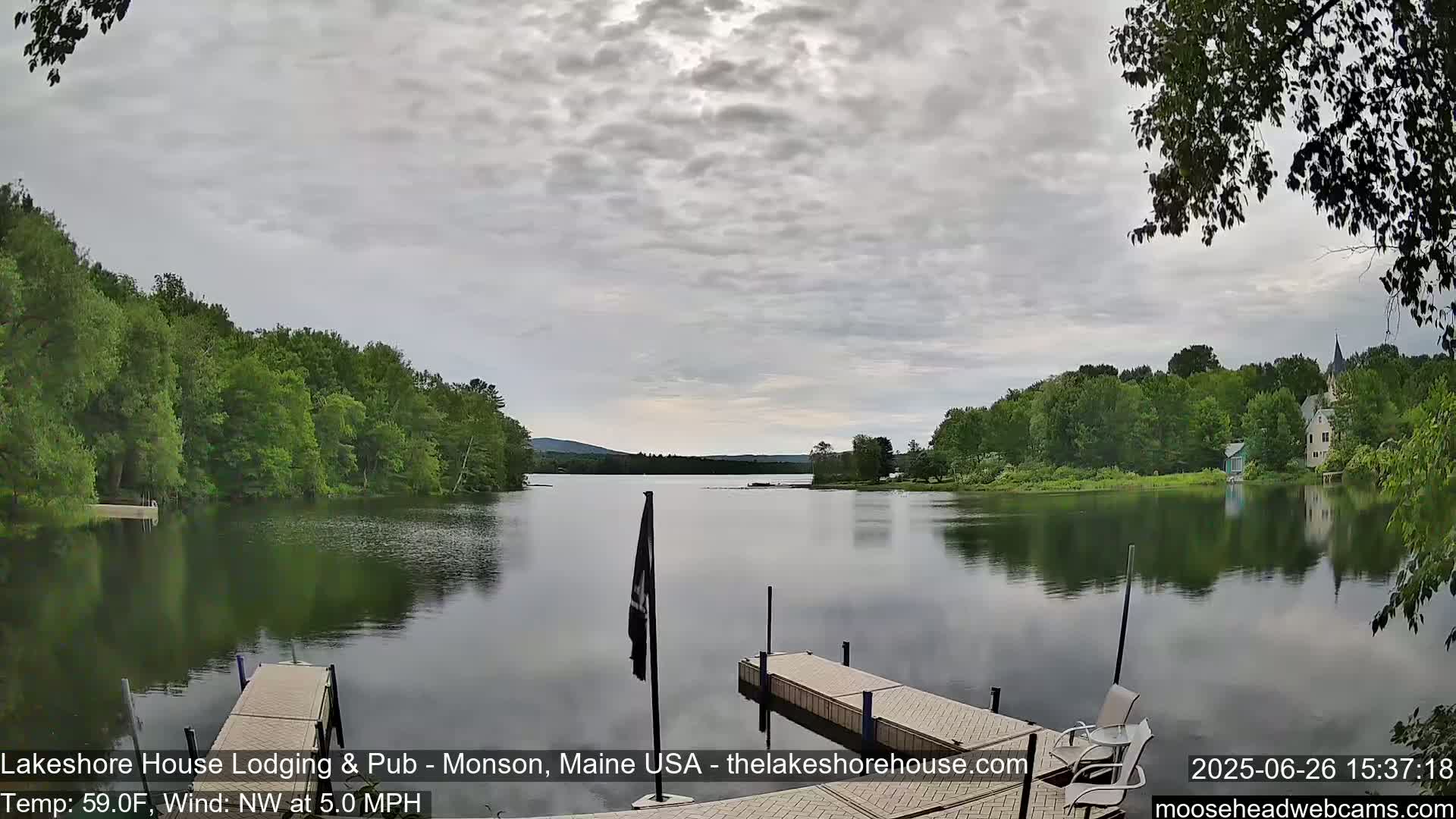 Lake Hebron Live Cam - Monson, Maine, USA