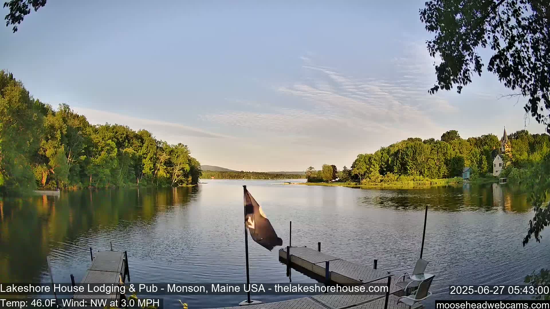Lake Hebron Live Cam - Monson, Maine, USA