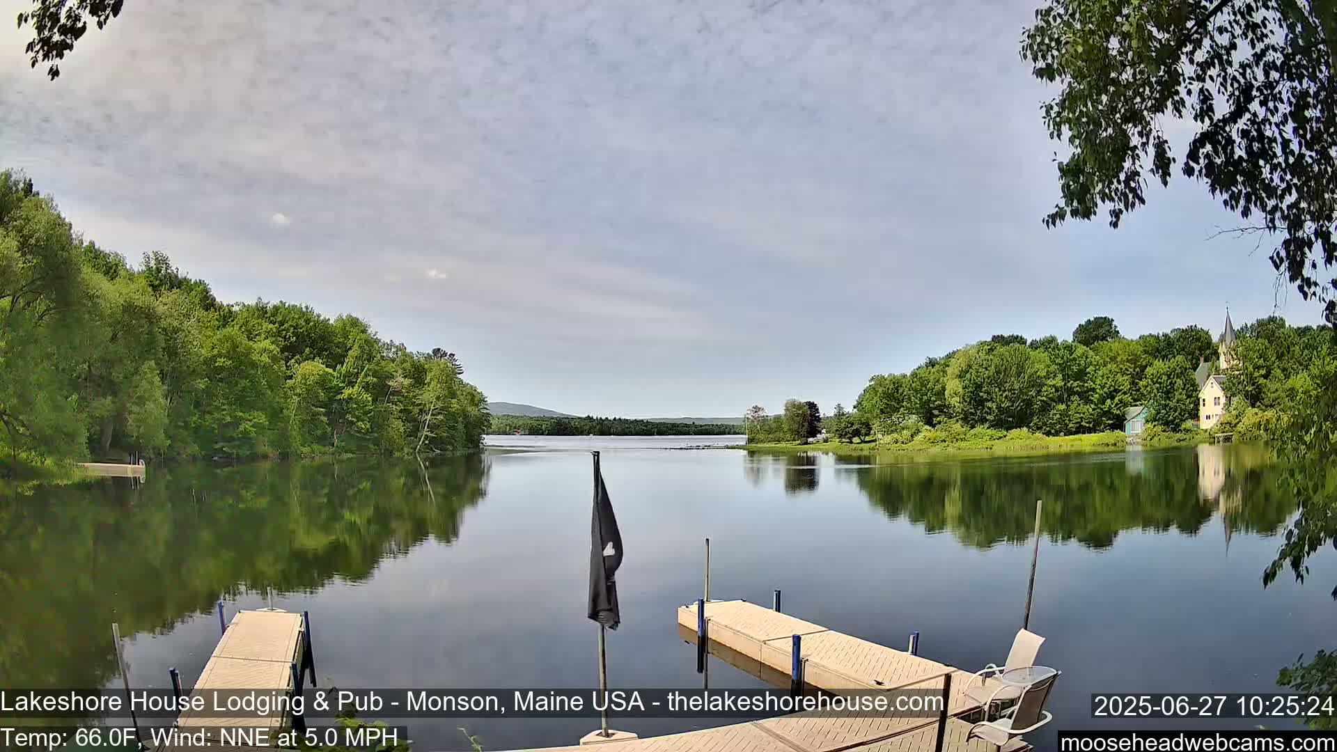 Lake Hebron Live Cam - Monson, Maine, USA