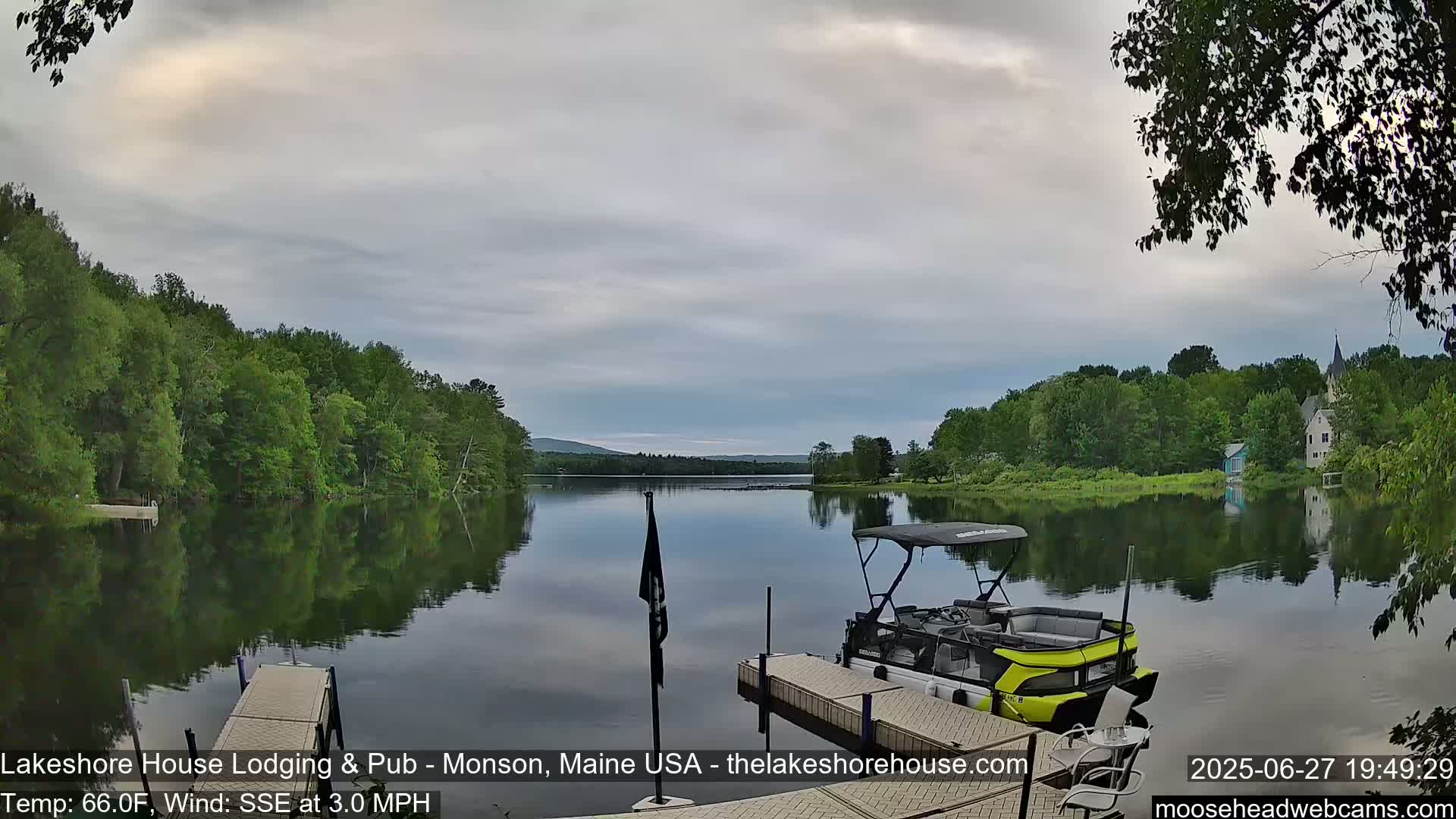 Lake Hebron Live Cam - Monson, Maine, USA