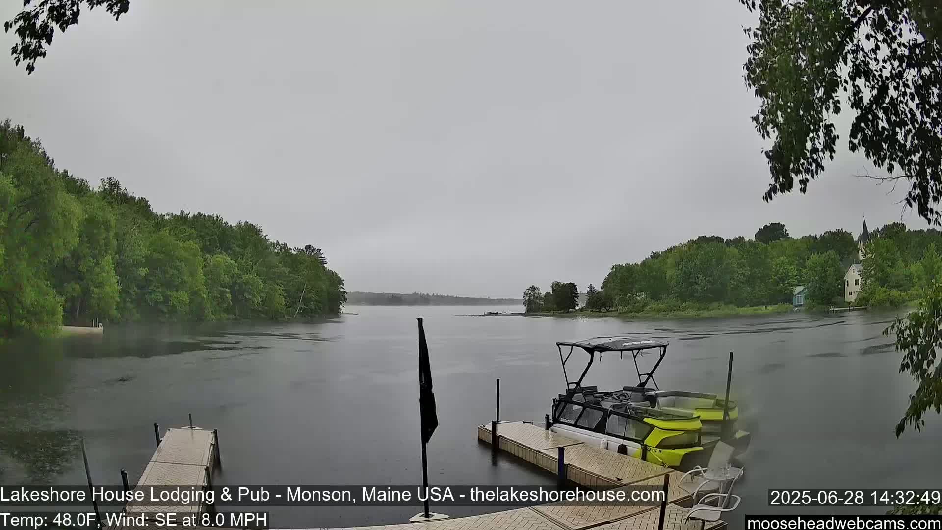 Lake Hebron Live Cam - Monson, Maine, USA