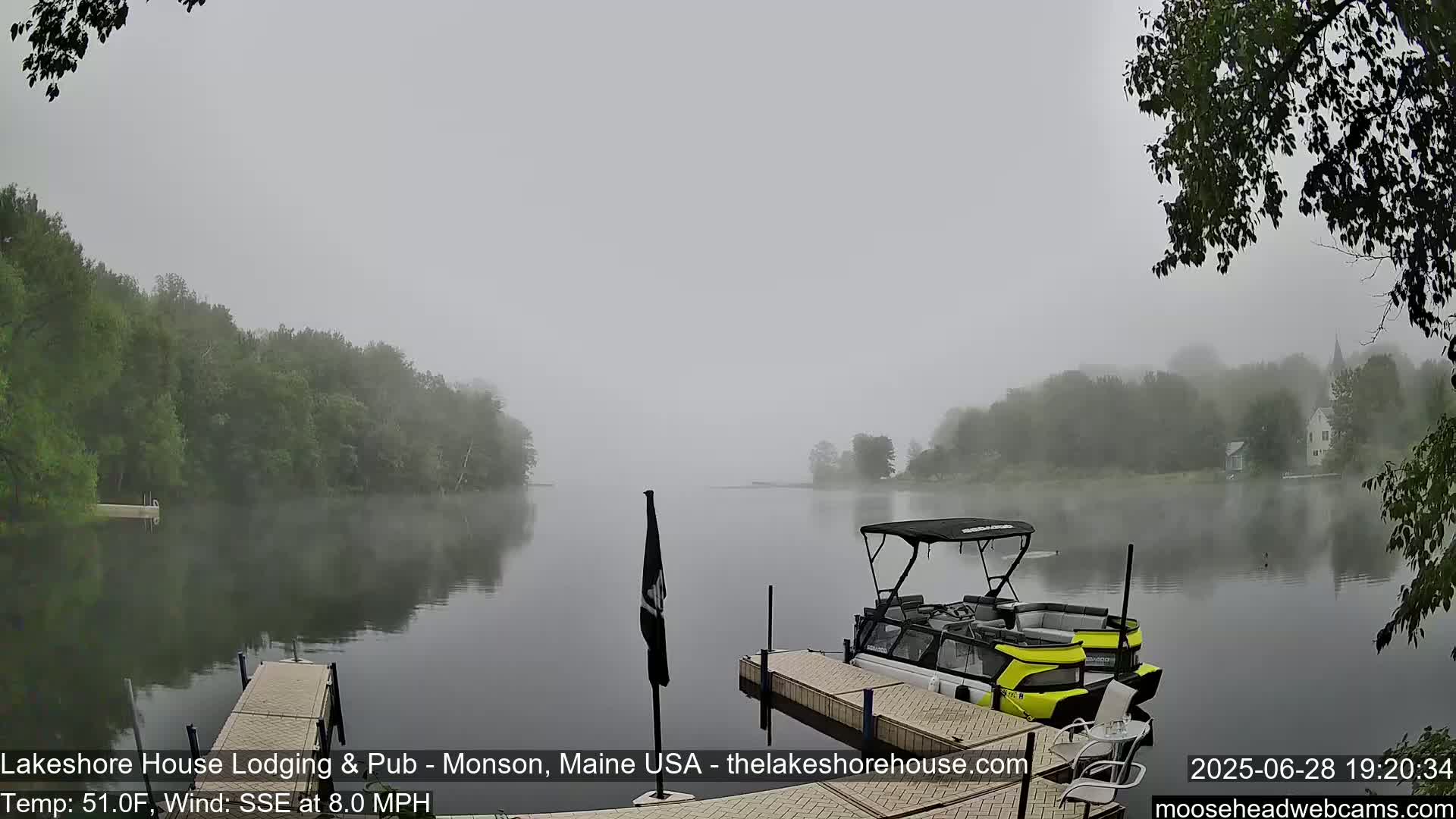 Lake Hebron Live Cam - Monson, Maine, USA