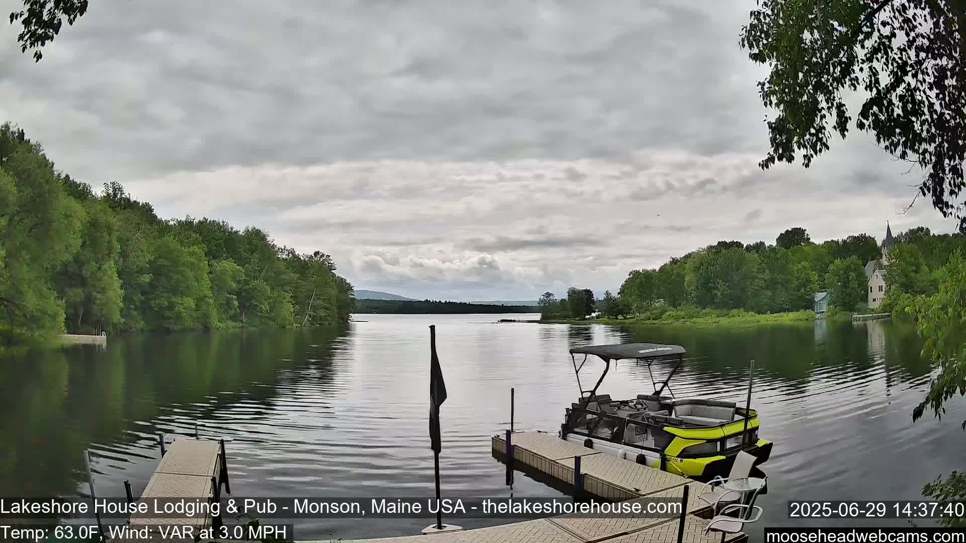 Lake Hebron Live Cam - Monson, Maine, USA