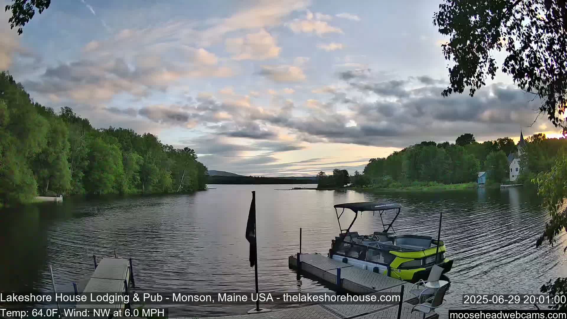 Lake Hebron Live Cam - Monson, Maine, USA