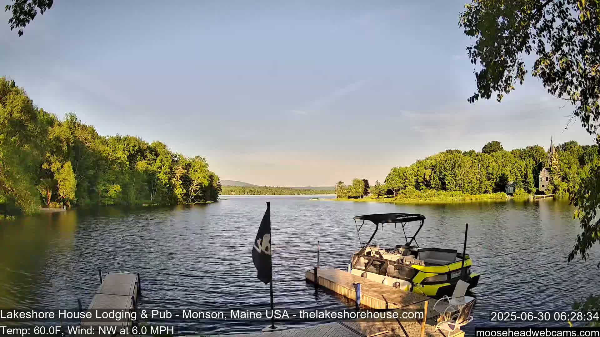 Lake Hebron Live Cam - Monson, Maine, USA