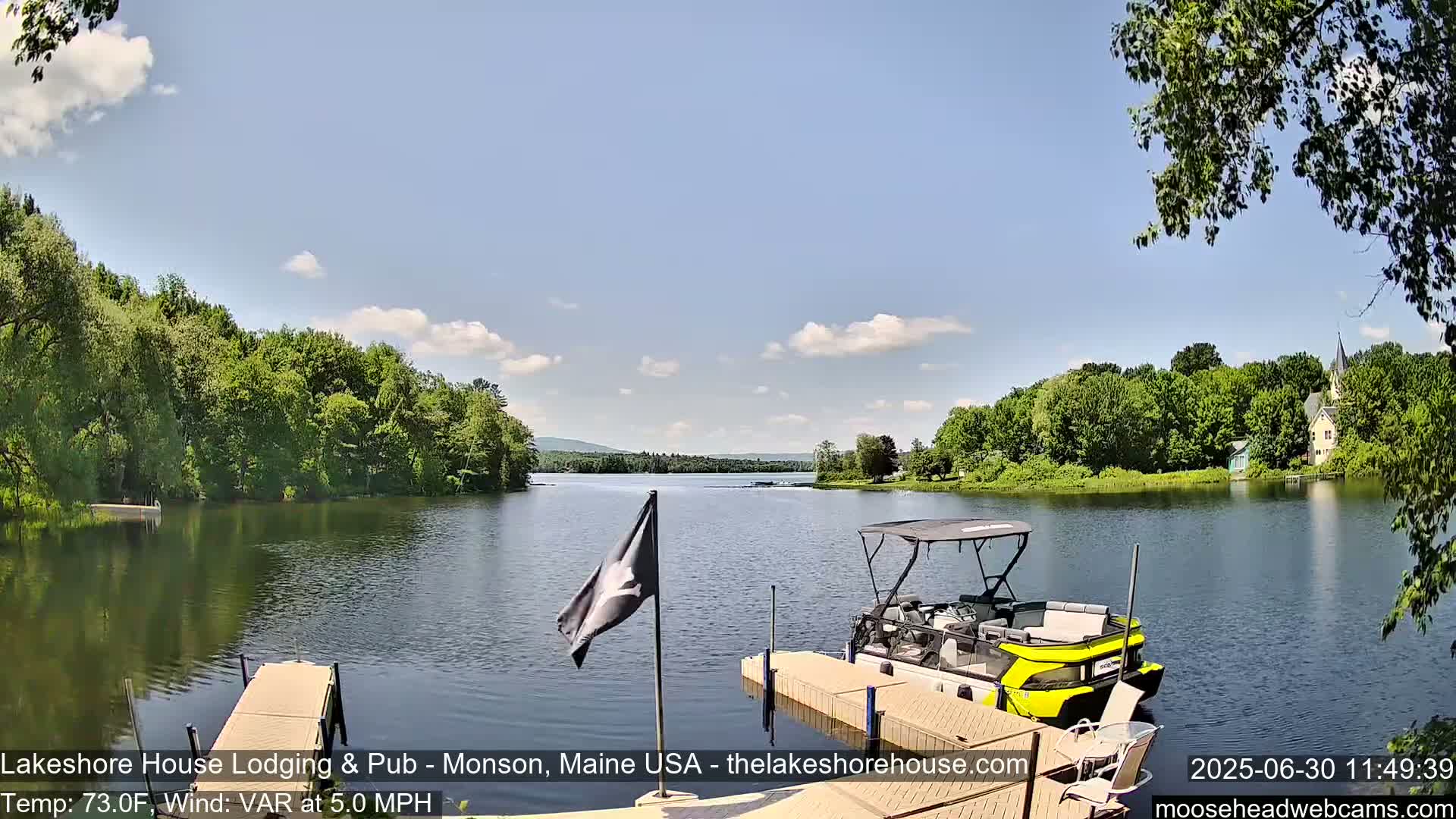 Lake Hebron Live Cam - Monson, Maine, USA