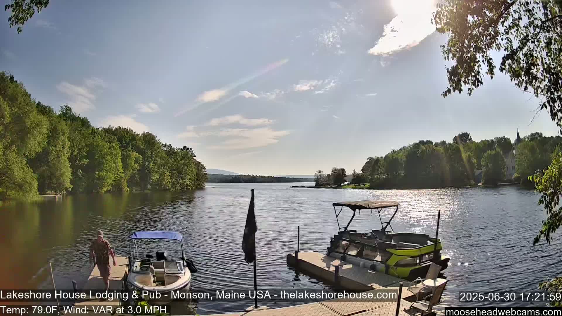 Lake Hebron Live Cam - Monson, Maine, USA