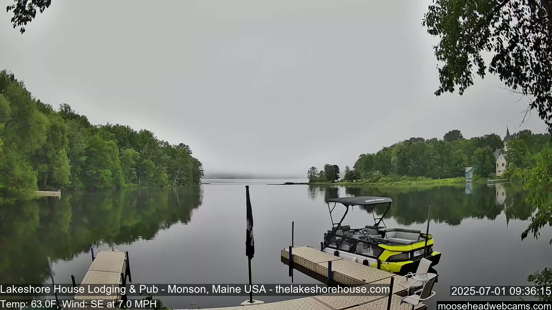 Lake Hebron Live Cam - Monson, Maine, USA