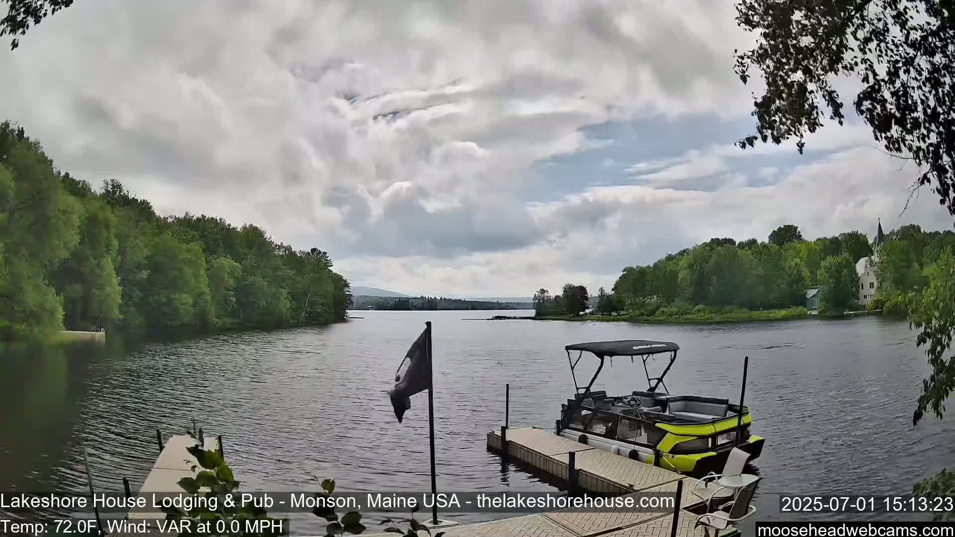 Lake Hebron Live Cam - Monson, Maine, USA