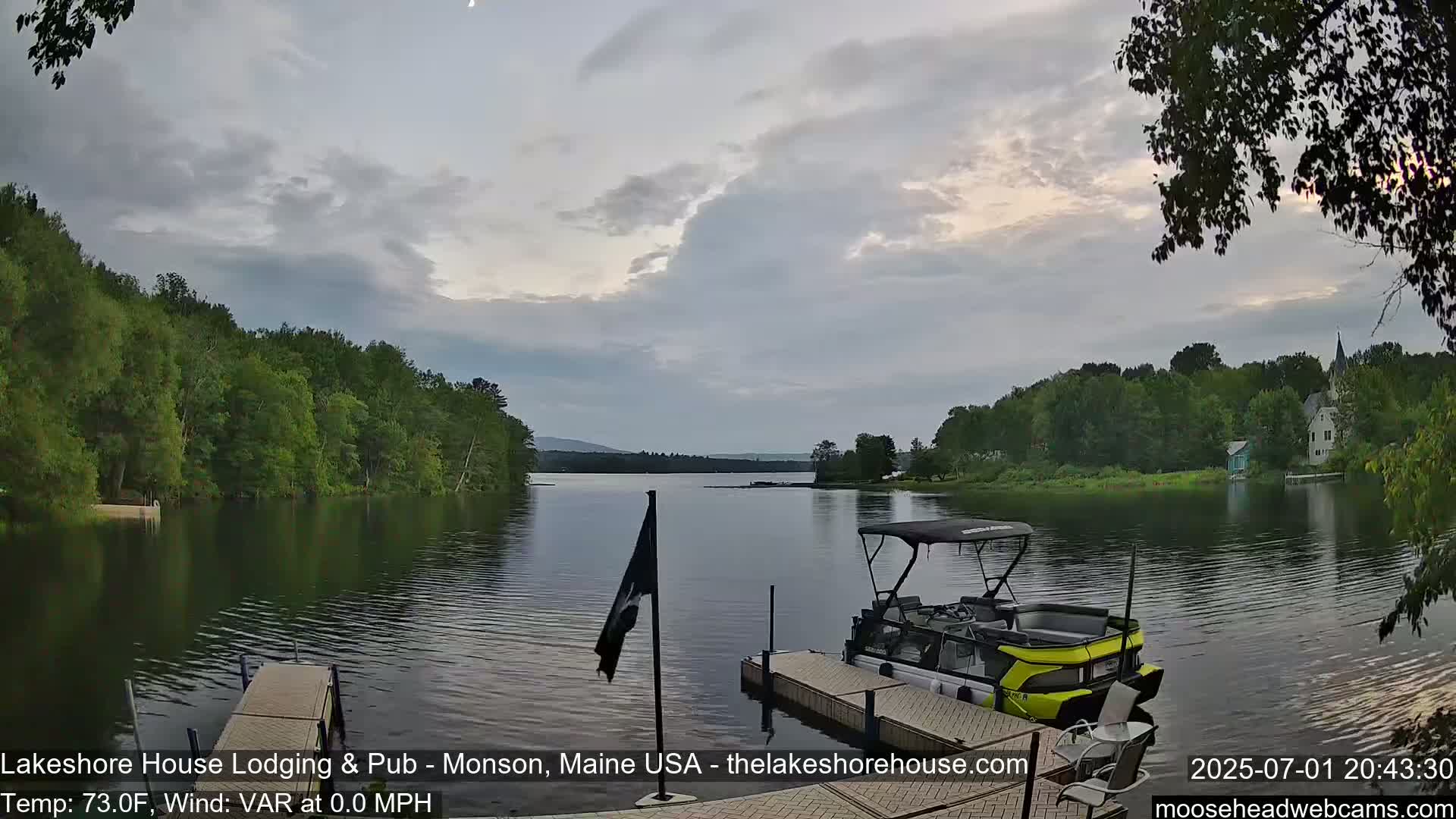 Lake Hebron Live Cam - Monson, Maine, USA