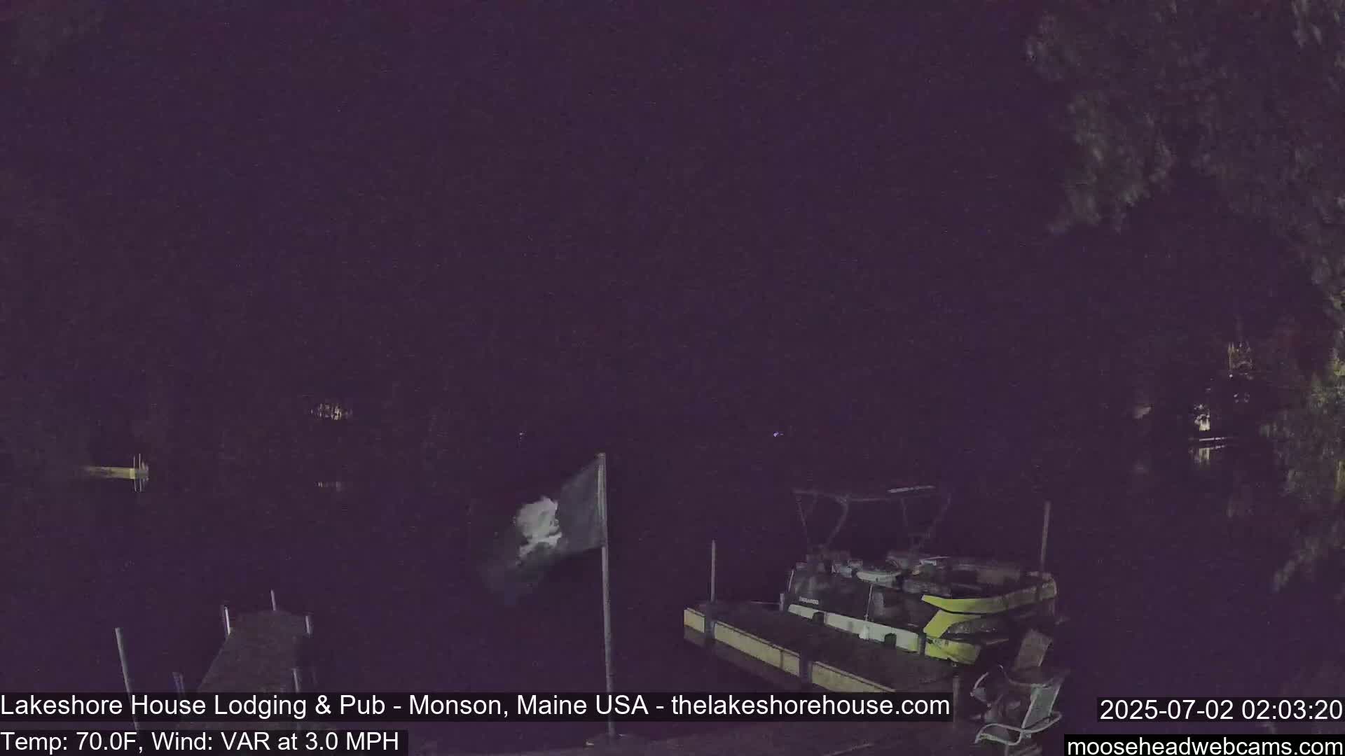 Lake Hebron Live Cam - Monson, Maine, USA