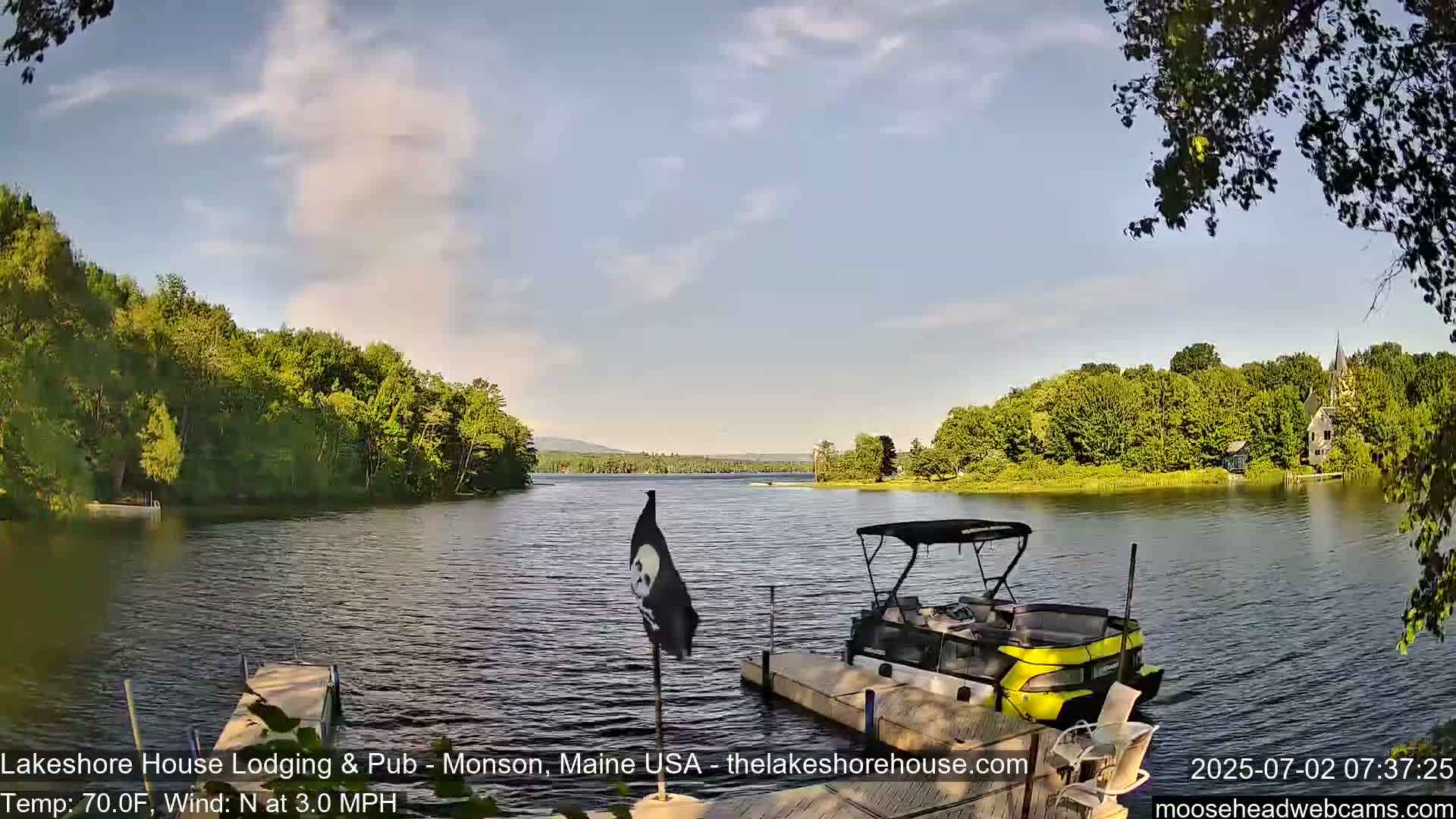 Lake Hebron Live Cam - Monson, Maine, USA