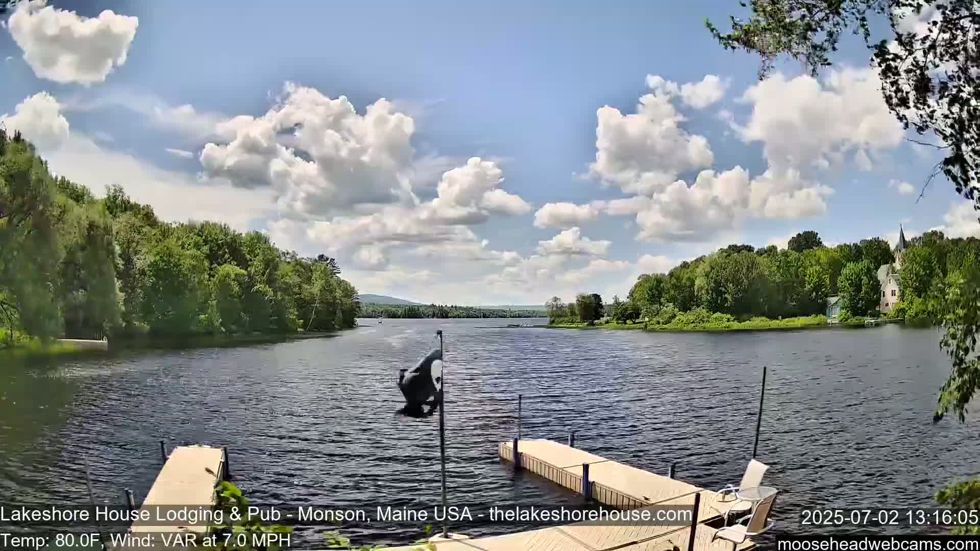 Lake Hebron Live Cam - Monson, Maine, USA