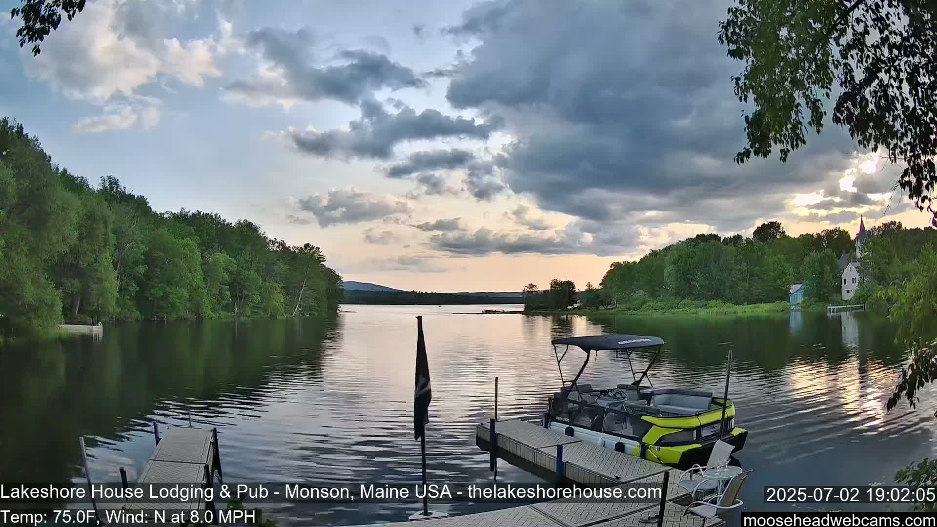 Lake Hebron Live Cam - Monson, Maine, USA