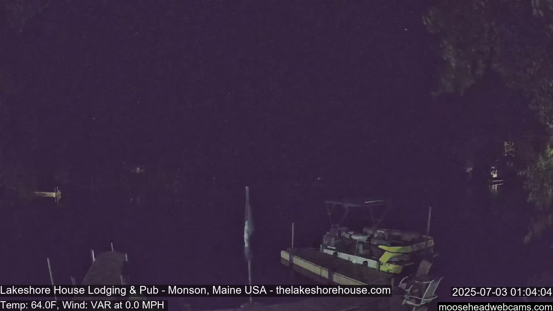 Lake Hebron Live Cam - Monson, Maine, USA