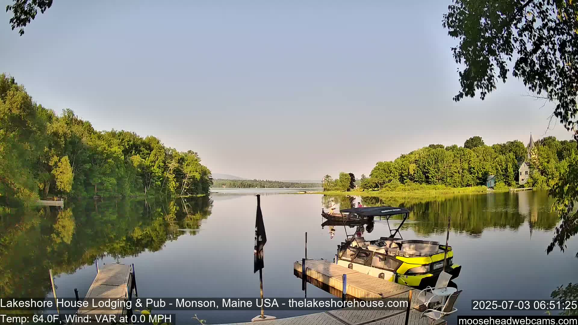 Lake Hebron Live Cam - Monson, Maine, USA