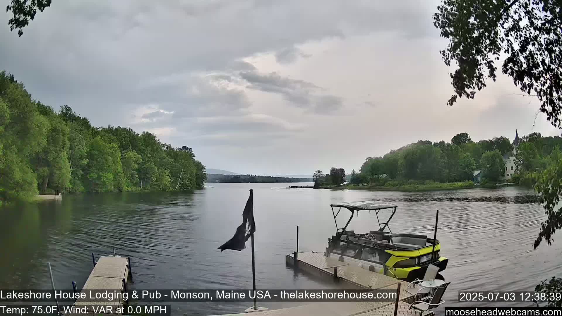 Lake Hebron Live Cam - Monson, Maine, USA