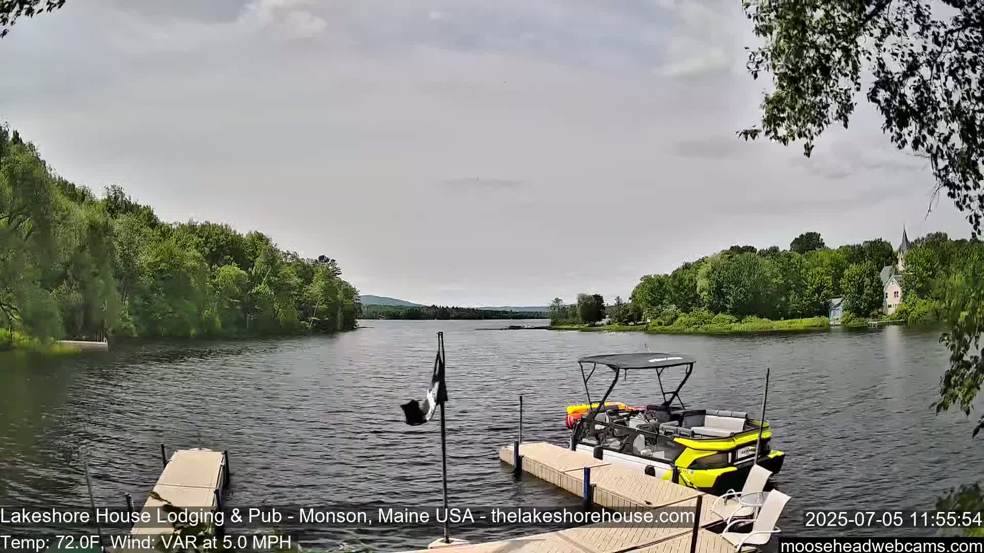 Lake Hebron Live Cam - Monson, Maine, USA