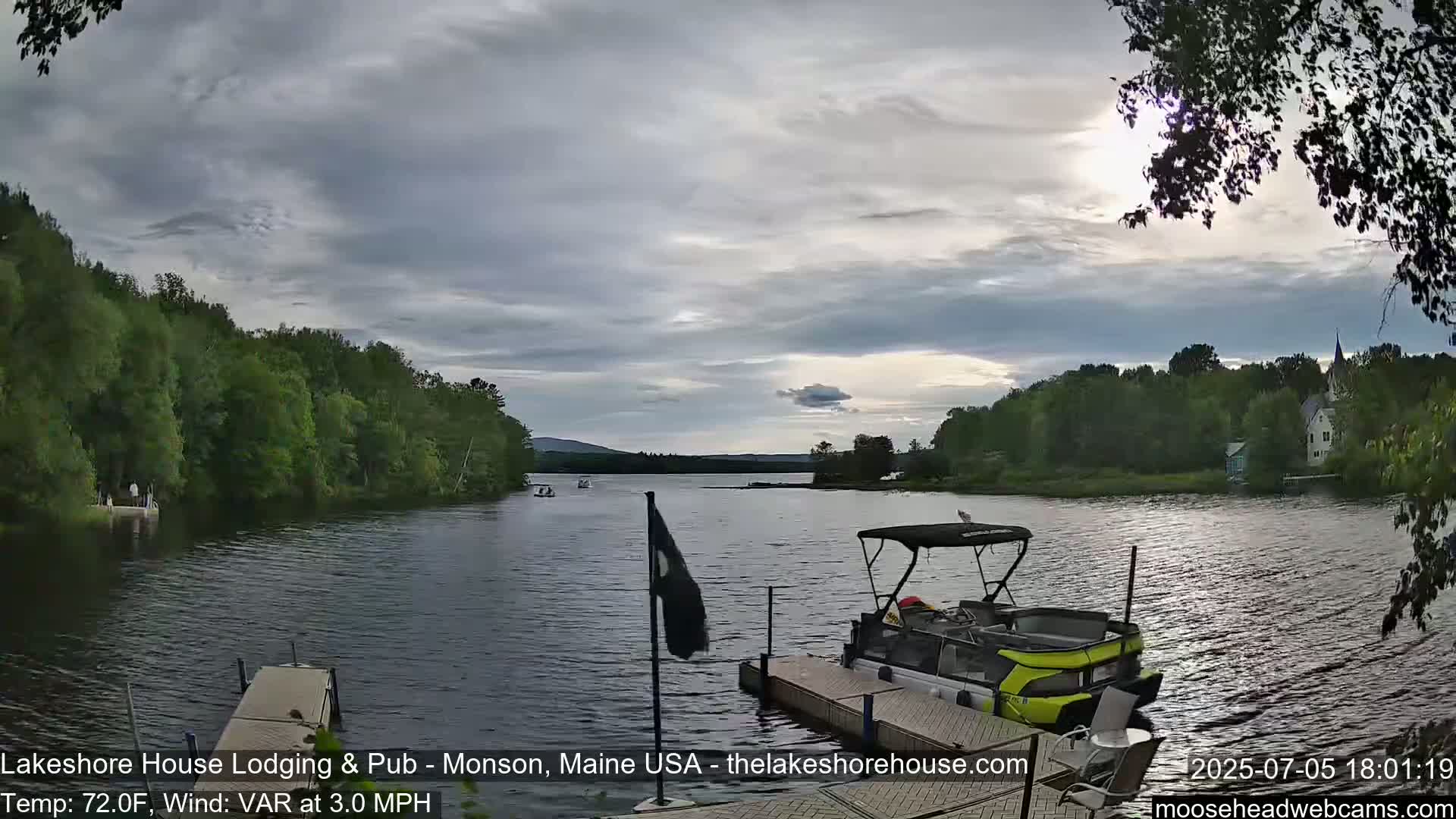 Lake Hebron Live Cam - Monson, Maine, USA