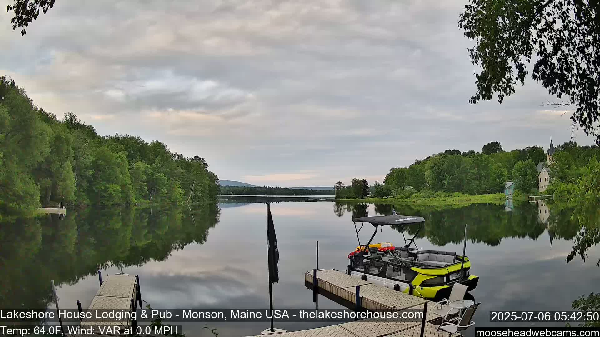 Lake Hebron Live Cam - Monson, Maine, USA