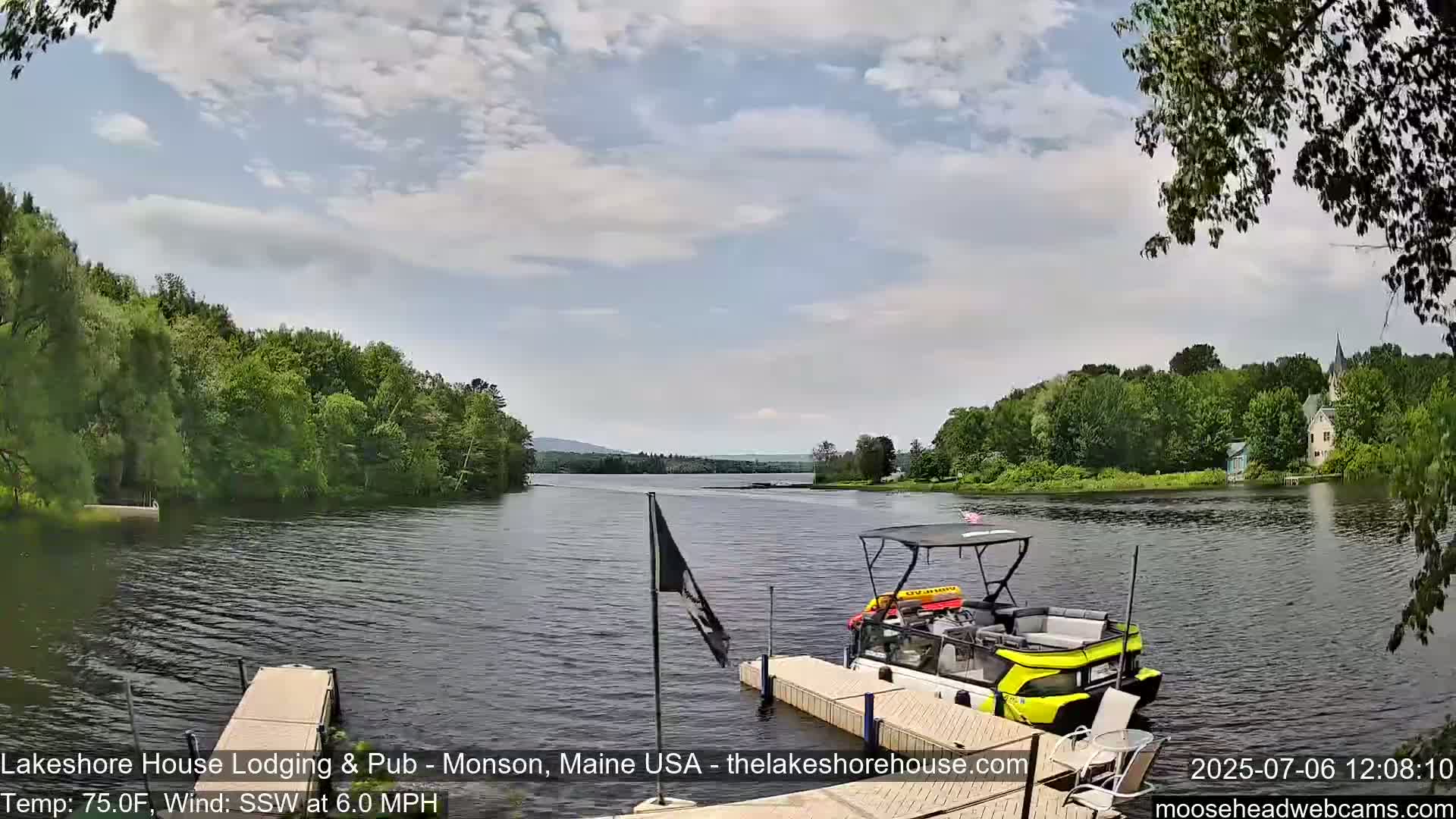 Lake Hebron Live Cam - Monson, Maine, USA