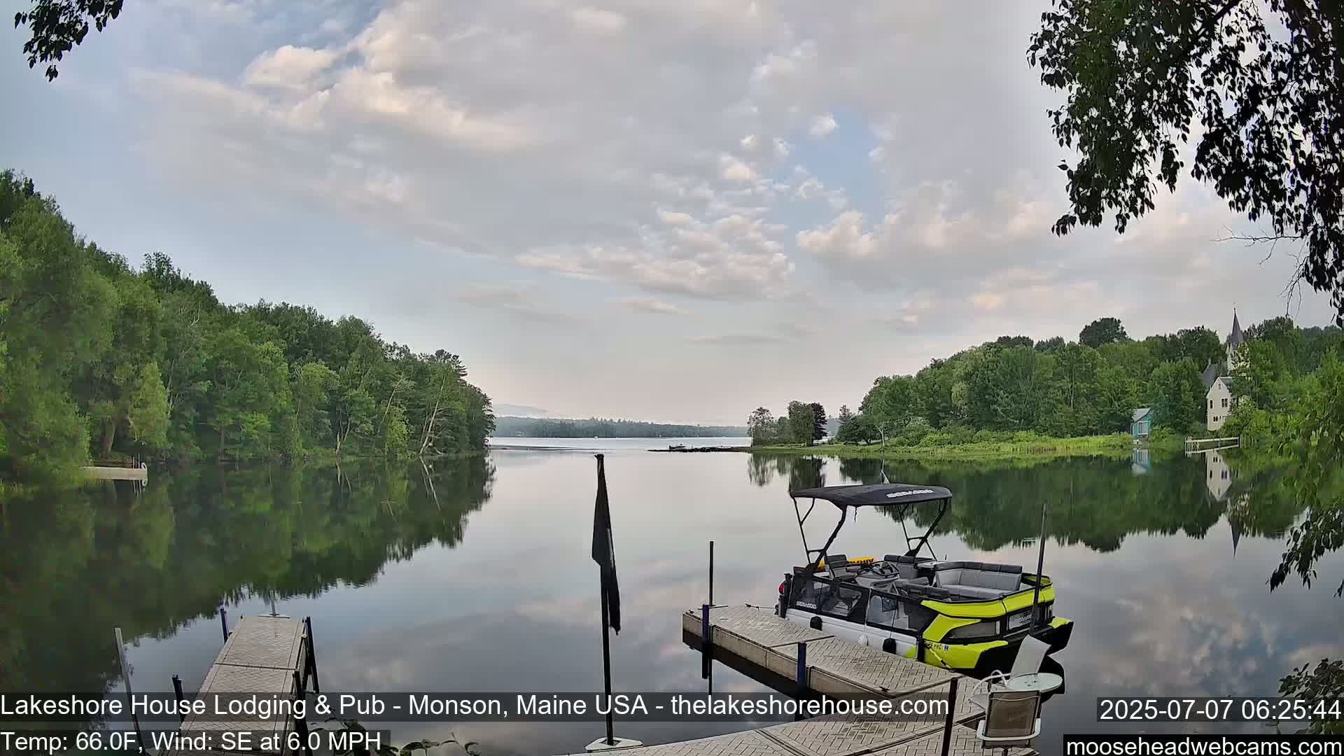 Lake Hebron Live Cam - Monson, Maine, USA