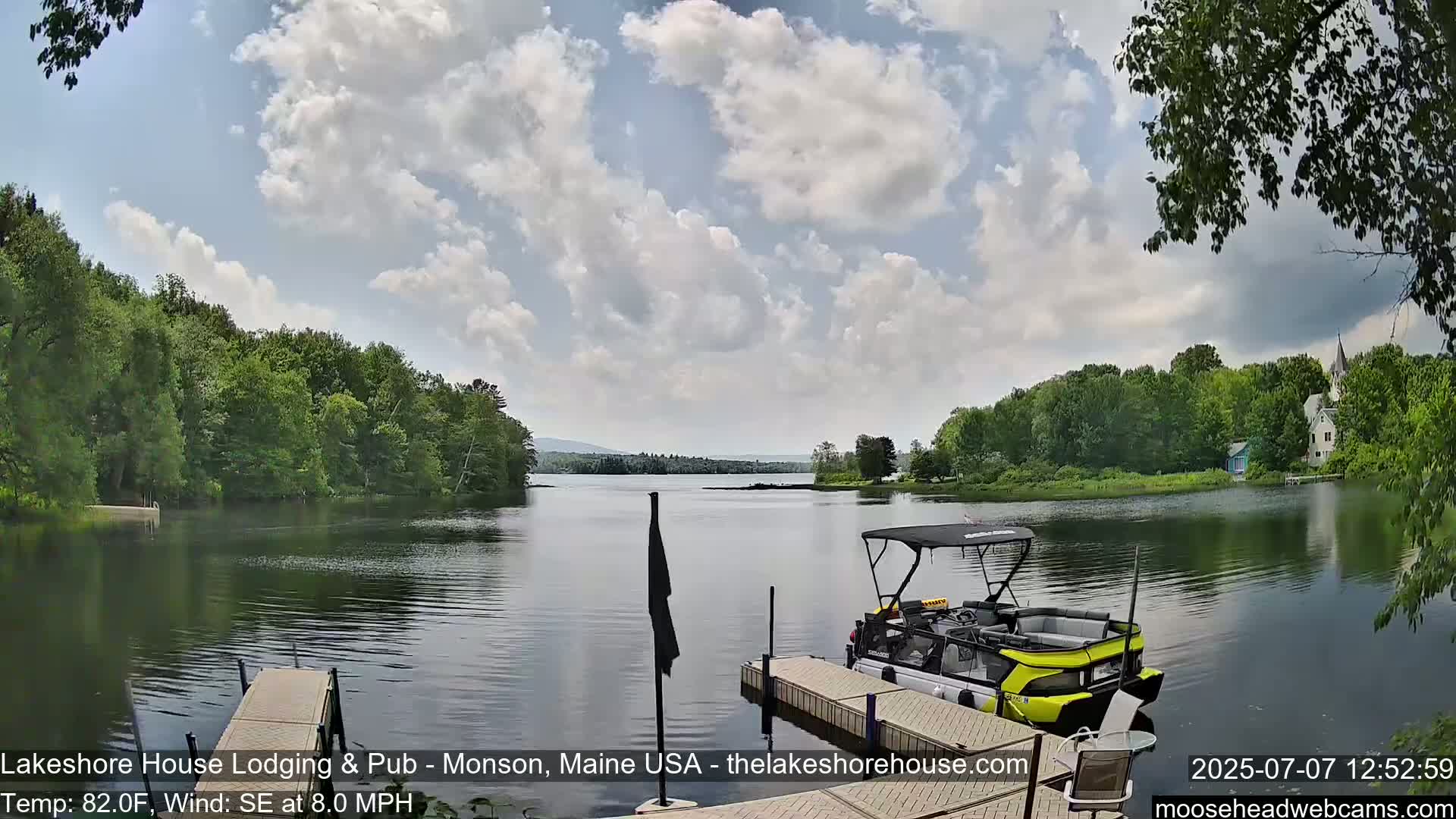 Lake Hebron Live Cam - Monson, Maine, USA