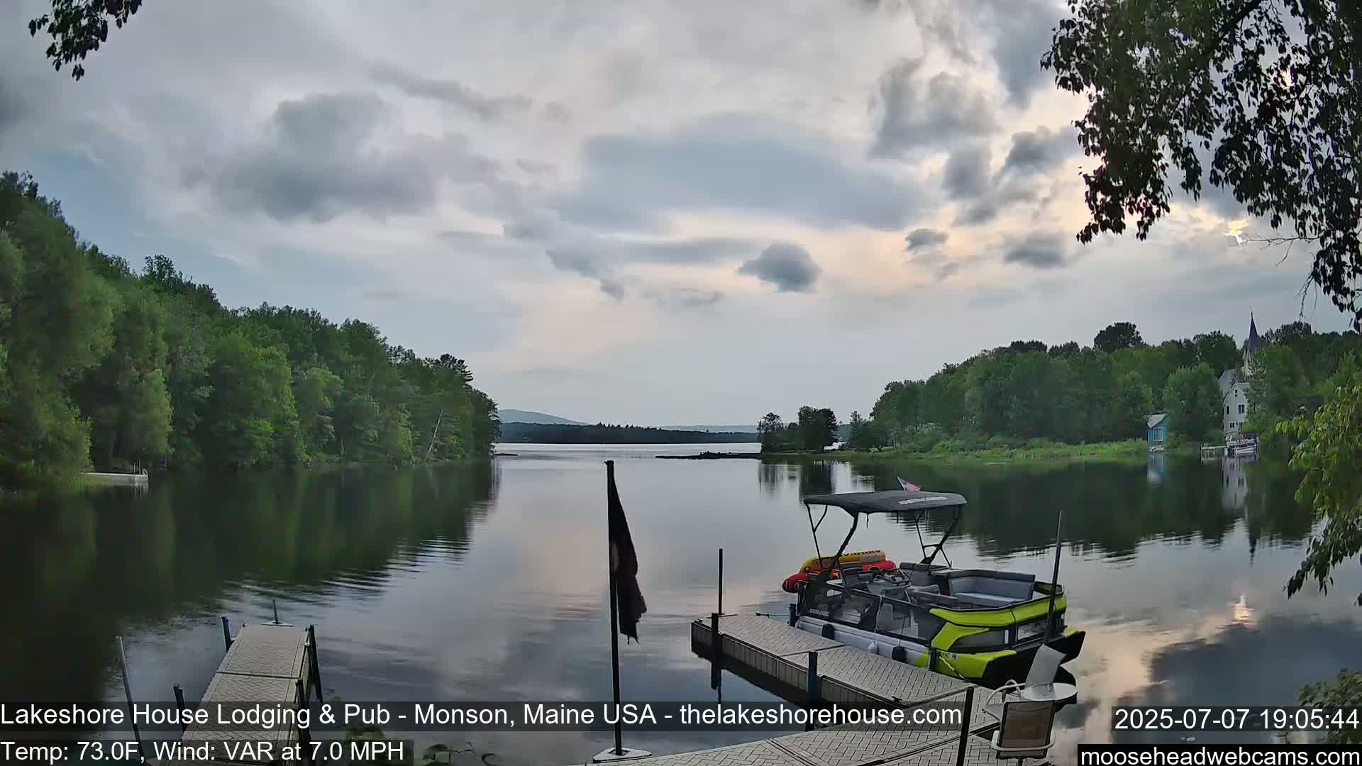 Lake Hebron Live Cam - Monson, Maine, USA