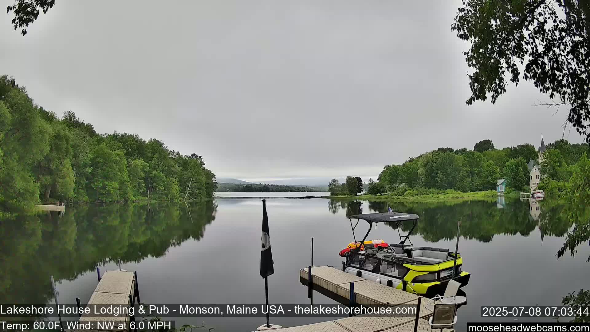 Lake Hebron Live Cam - Monson, Maine, USA
