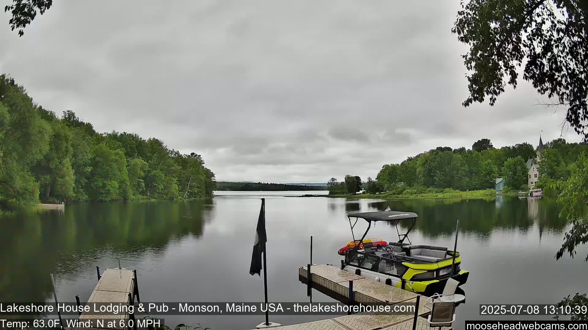 Lake Hebron Live Cam - Monson, Maine, USA
