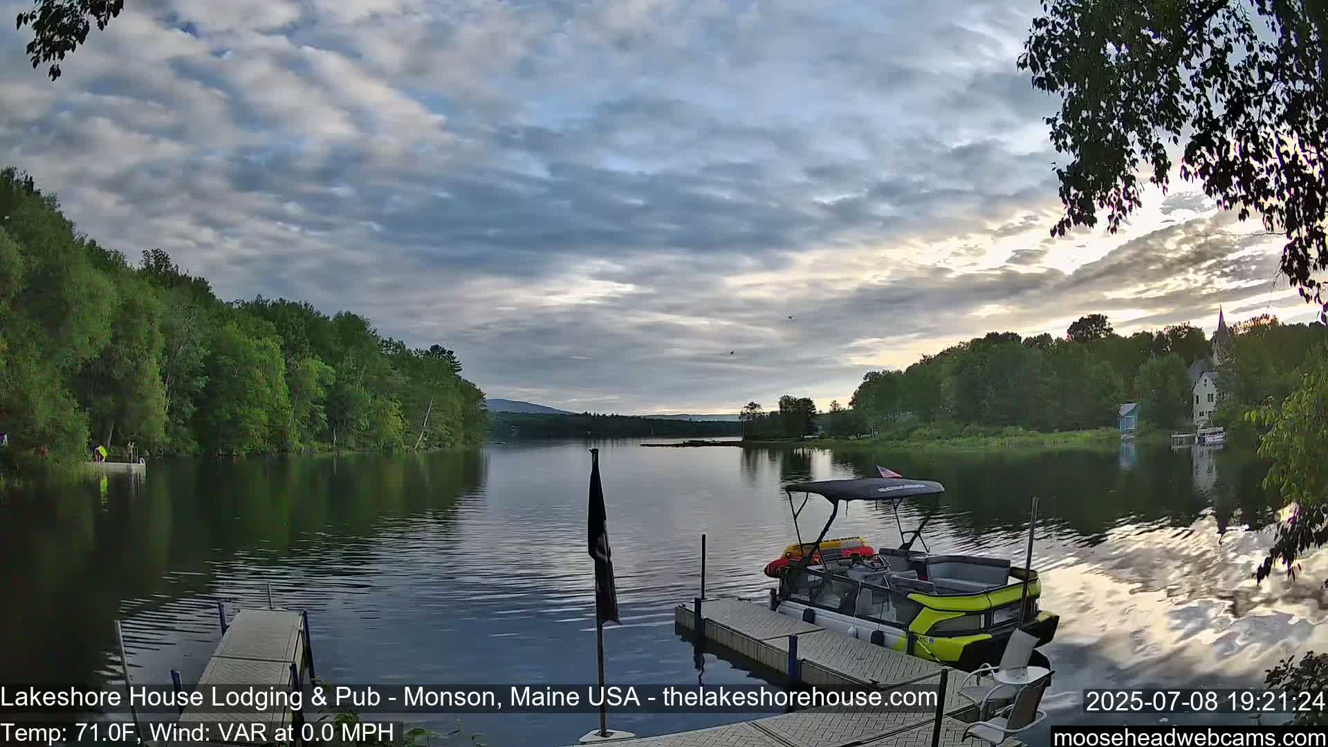 Lake Hebron Live Cam - Monson, Maine, USA