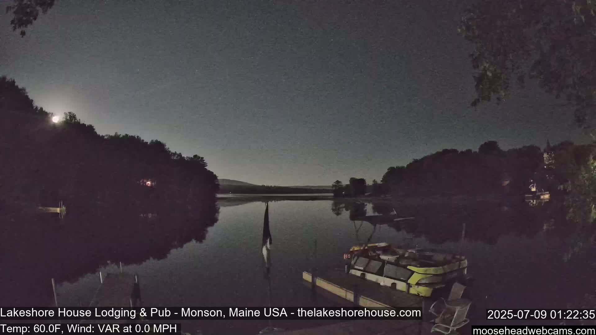 Lake Hebron Live Cam - Monson, Maine, USA