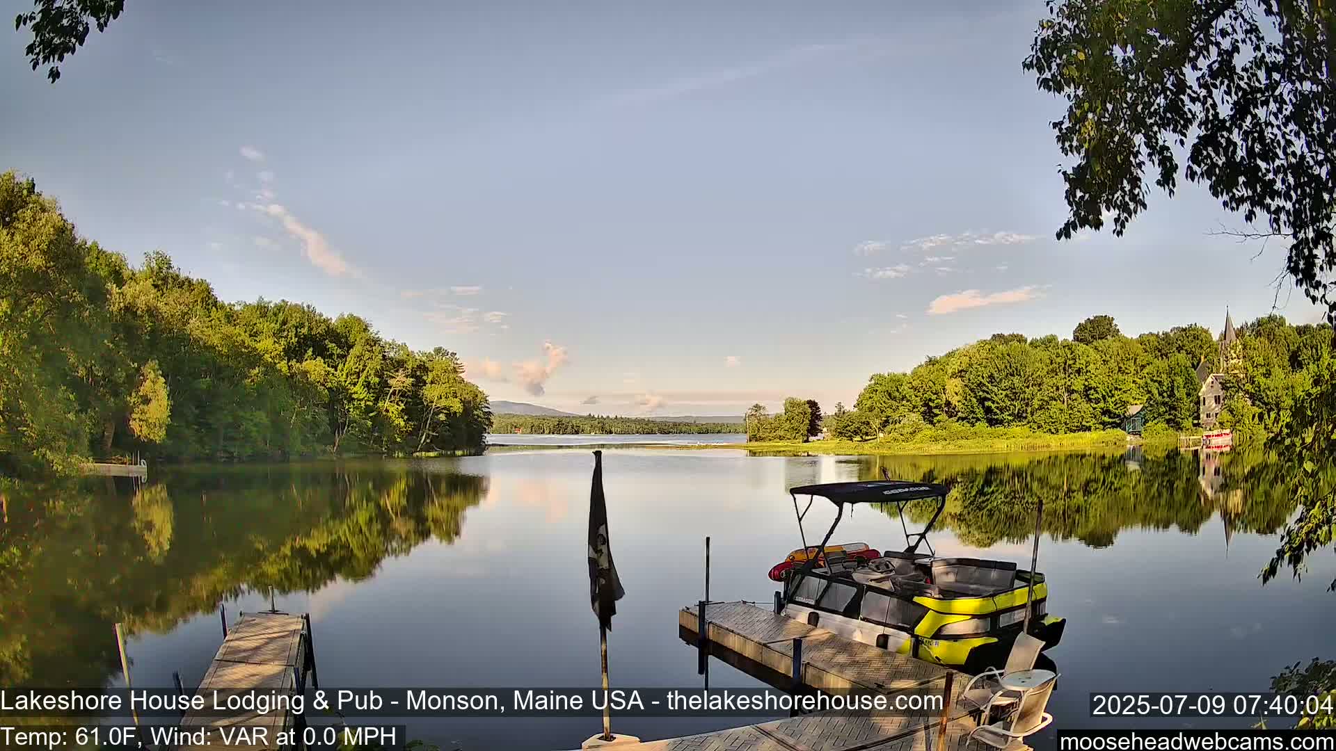 Lake Hebron Live Cam - Monson, Maine, USA