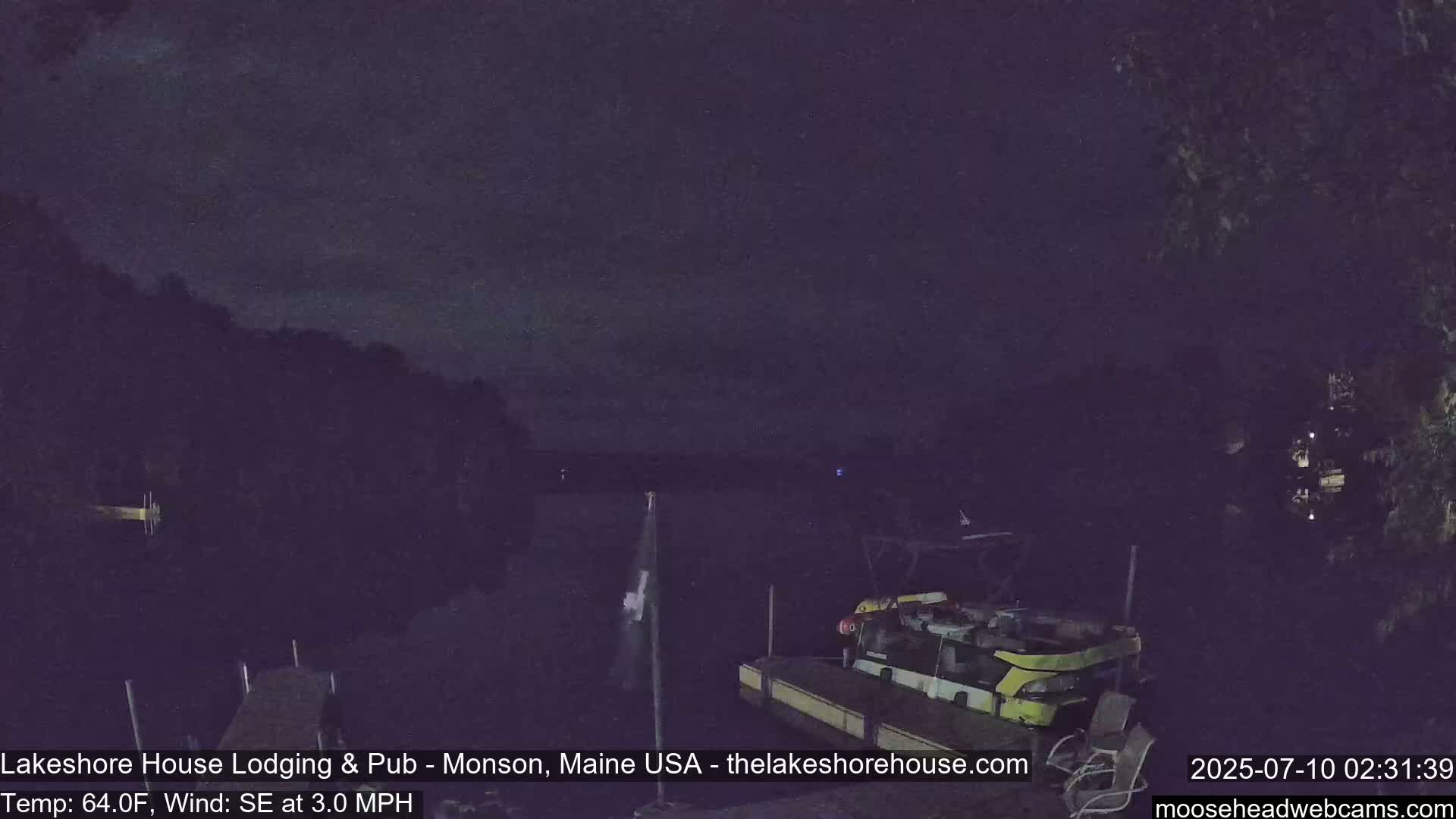 Lake Hebron Live Cam - Monson, Maine, USA