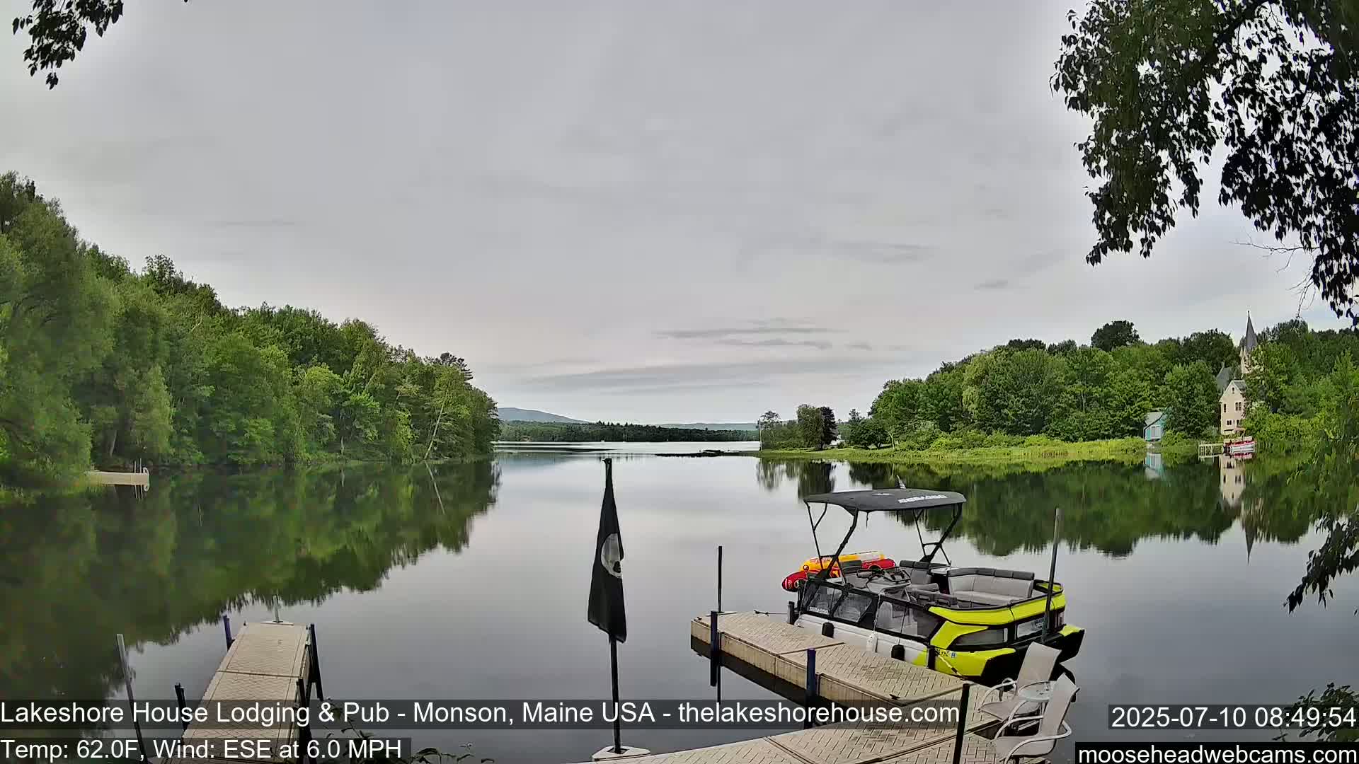 Lake Hebron Live Cam - Monson, Maine, USA