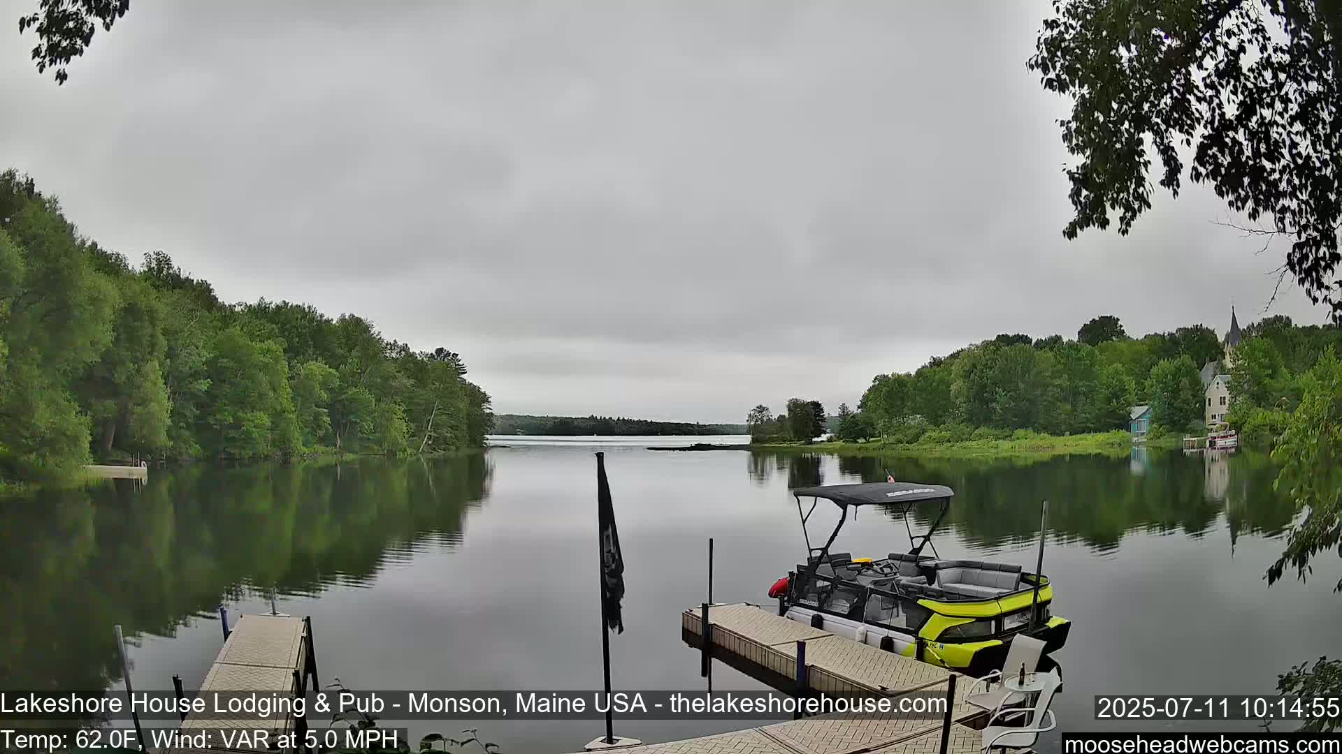 Lake Hebron Live Cam - Monson, Maine, USA