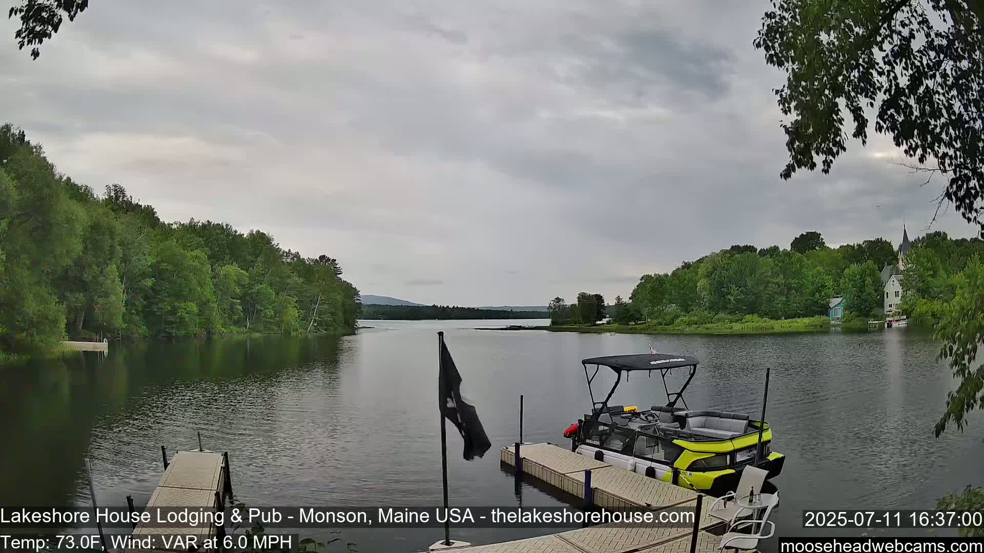 Lake Hebron Live Cam - Monson, Maine, USA