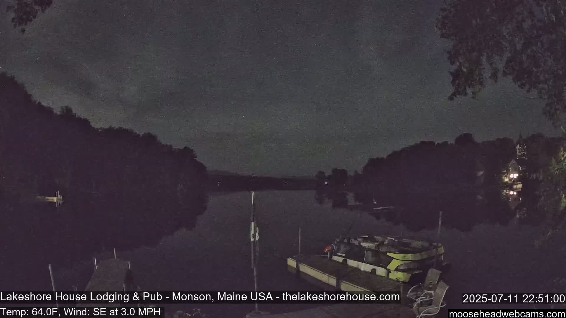 Lake Hebron Live Cam - Monson, Maine, USA