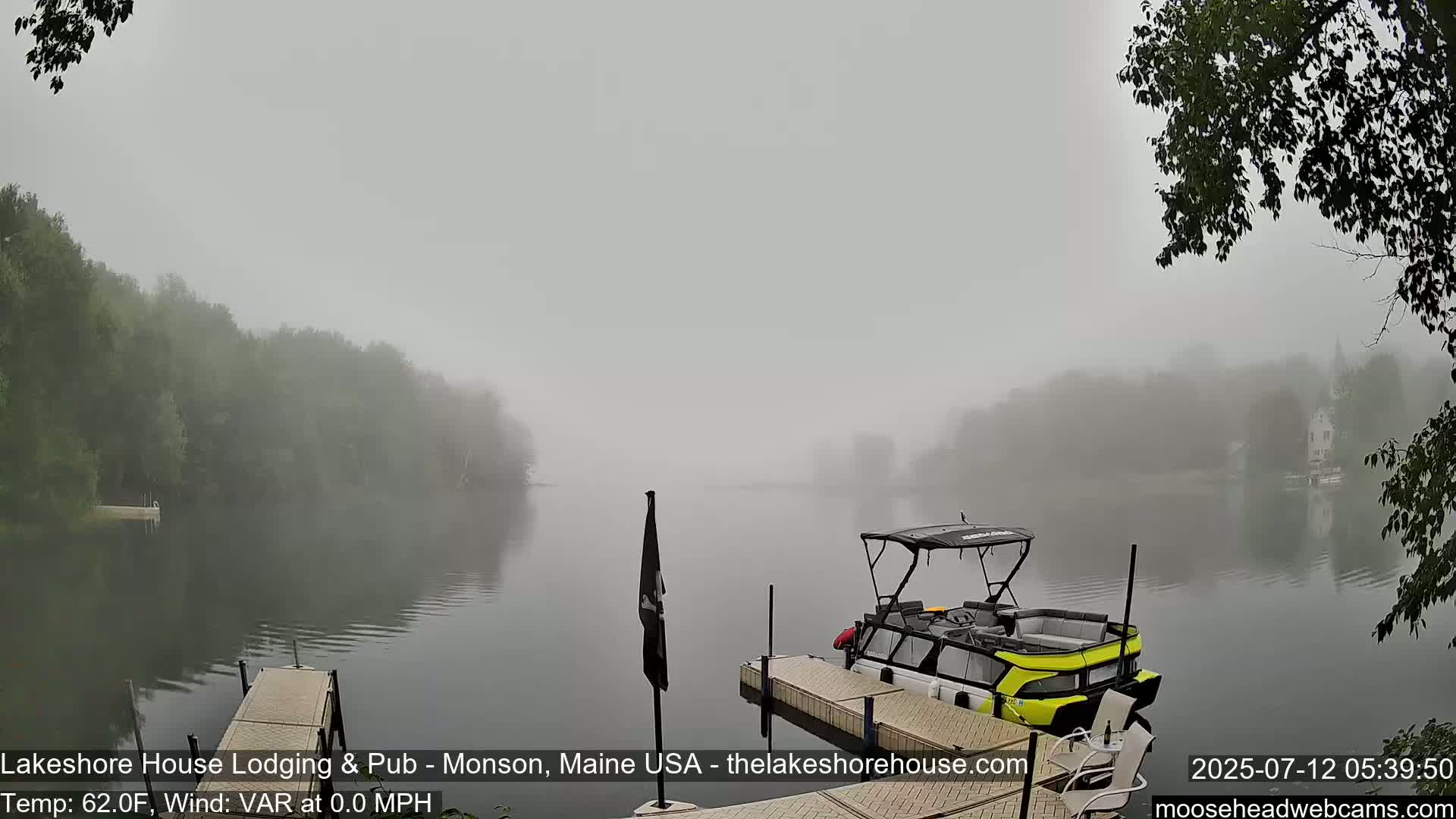 Lake Hebron Live Cam - Monson, Maine, USA