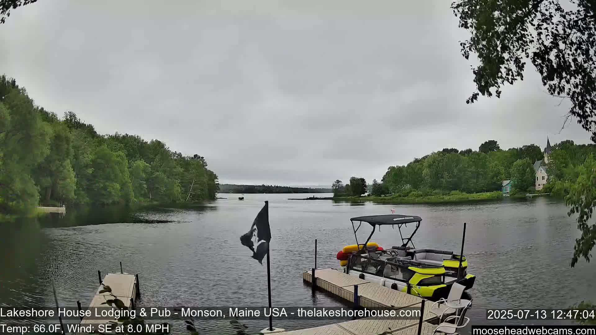 Lake Hebron Live Cam - Monson, Maine, USA