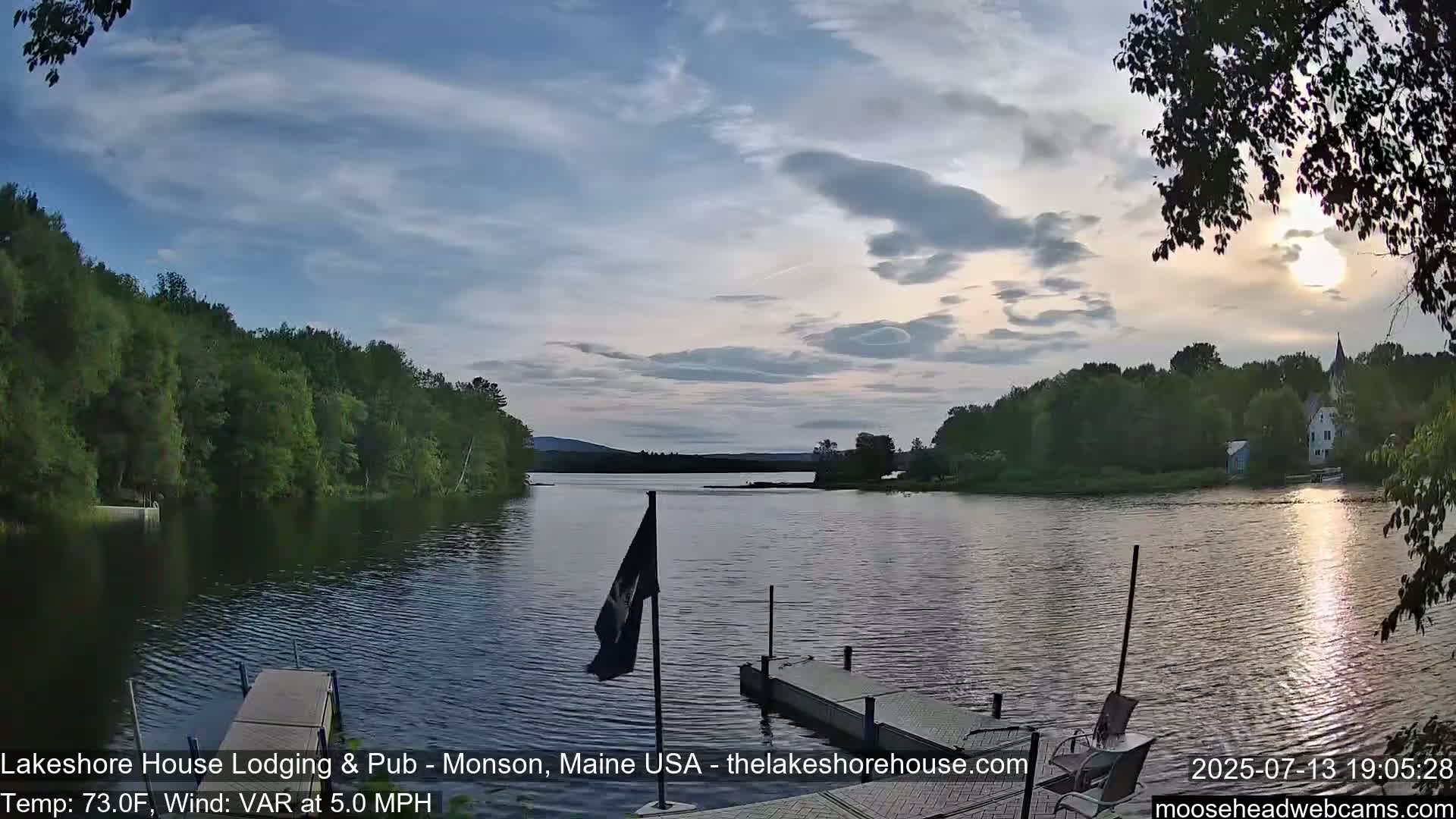 Lake Hebron Live Cam - Monson, Maine, USA