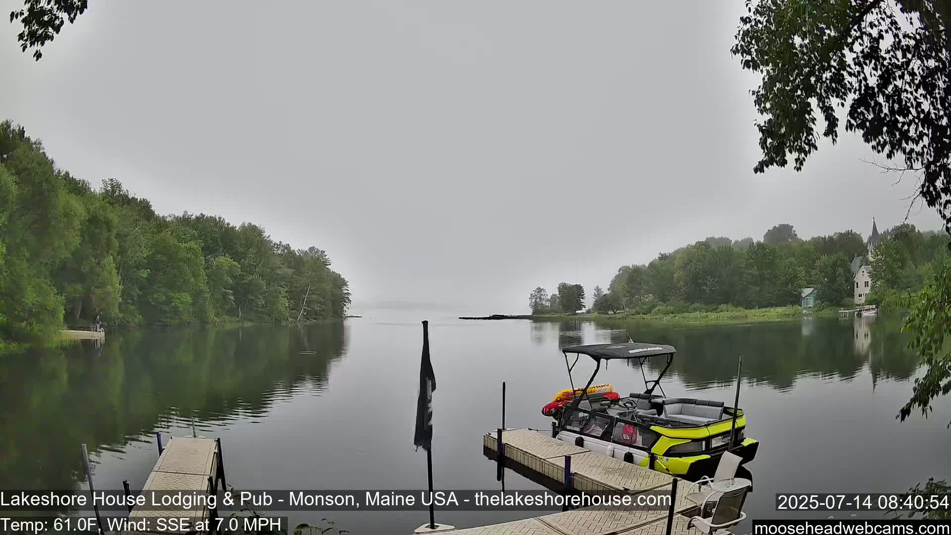 Lake Hebron Live Cam - Monson, Maine, USA