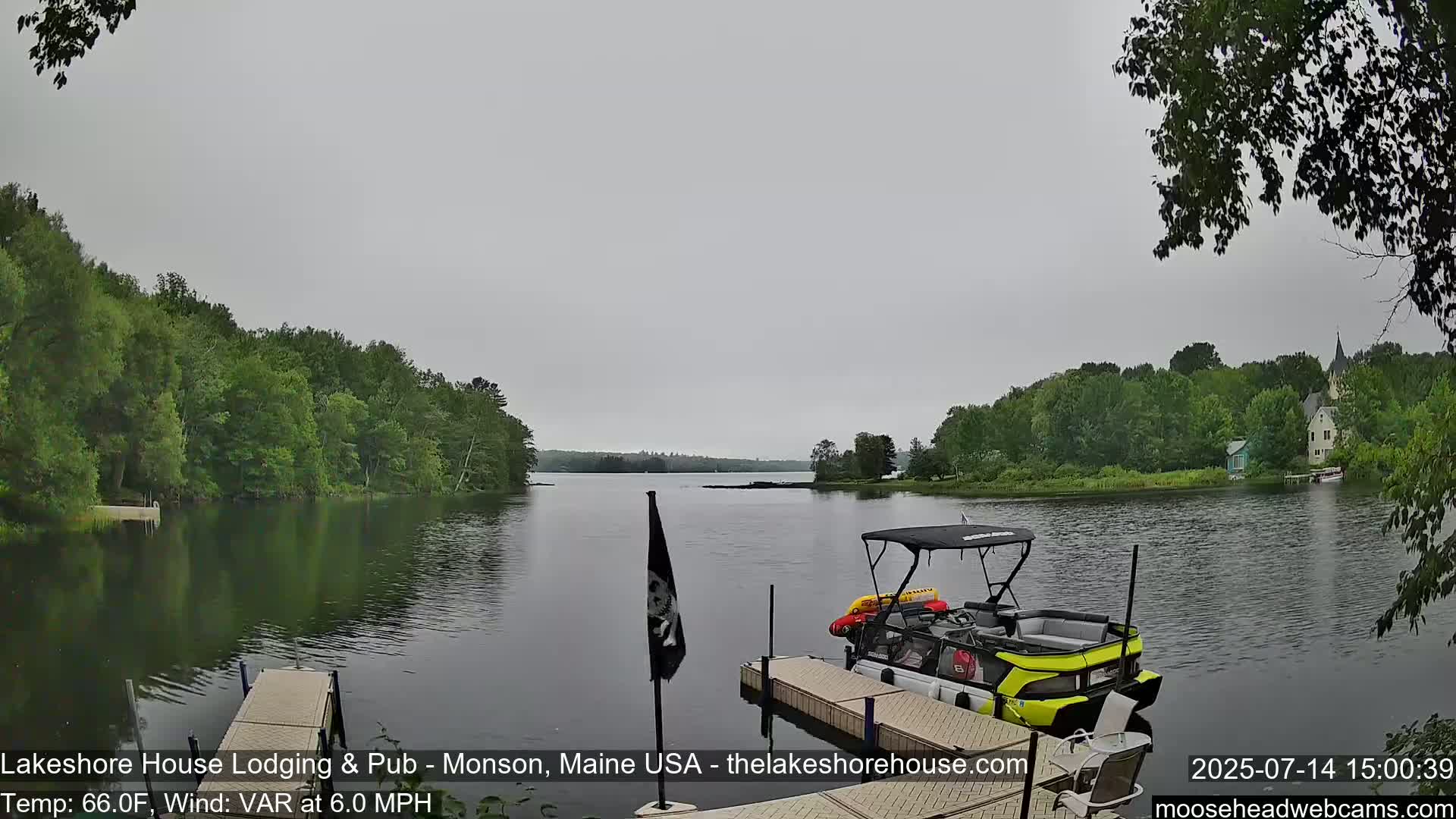Lake Hebron Live Cam - Monson, Maine, USA