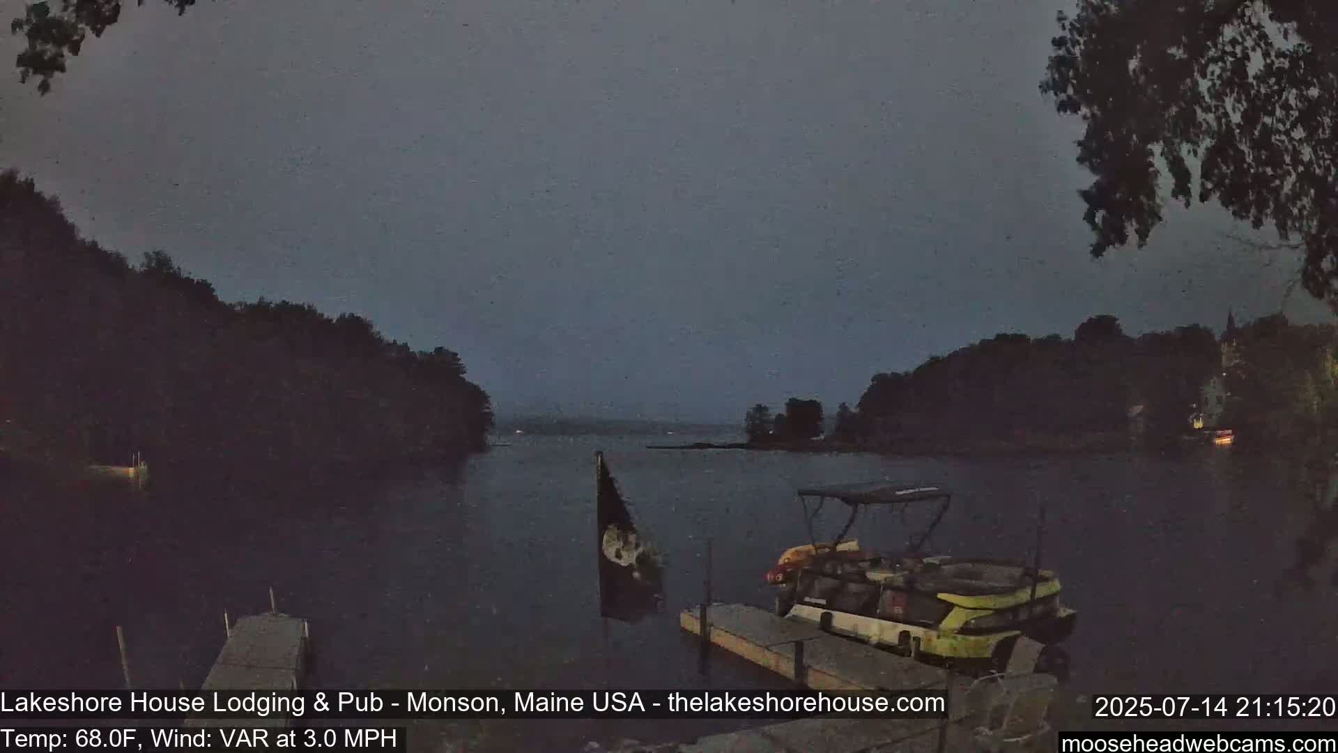 Lake Hebron Live Cam - Monson, Maine, USA
