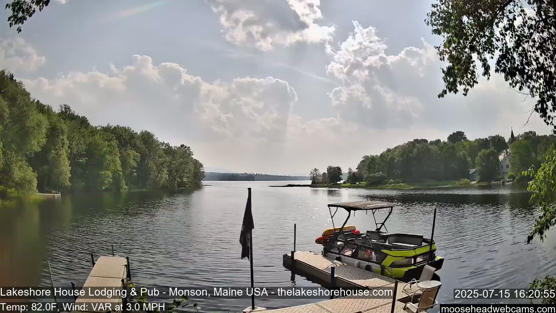 Lake Hebron Live Cam - Monson, Maine, USA
